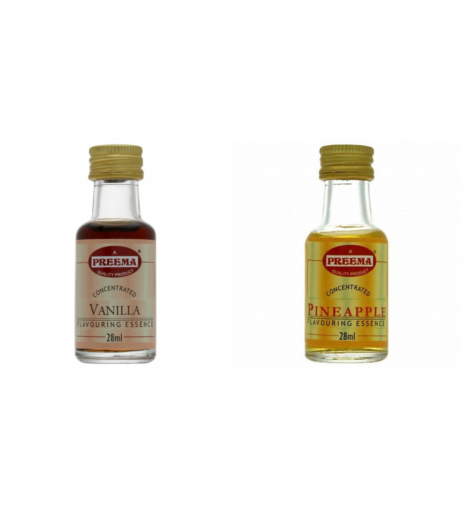 Preema Vanilla Essence - 28ML And Preema Pineapple Flavouring Essence - 28ml Prefect For Baking | Halal | Premium Quality - Buy Online on SooperMarket.com
