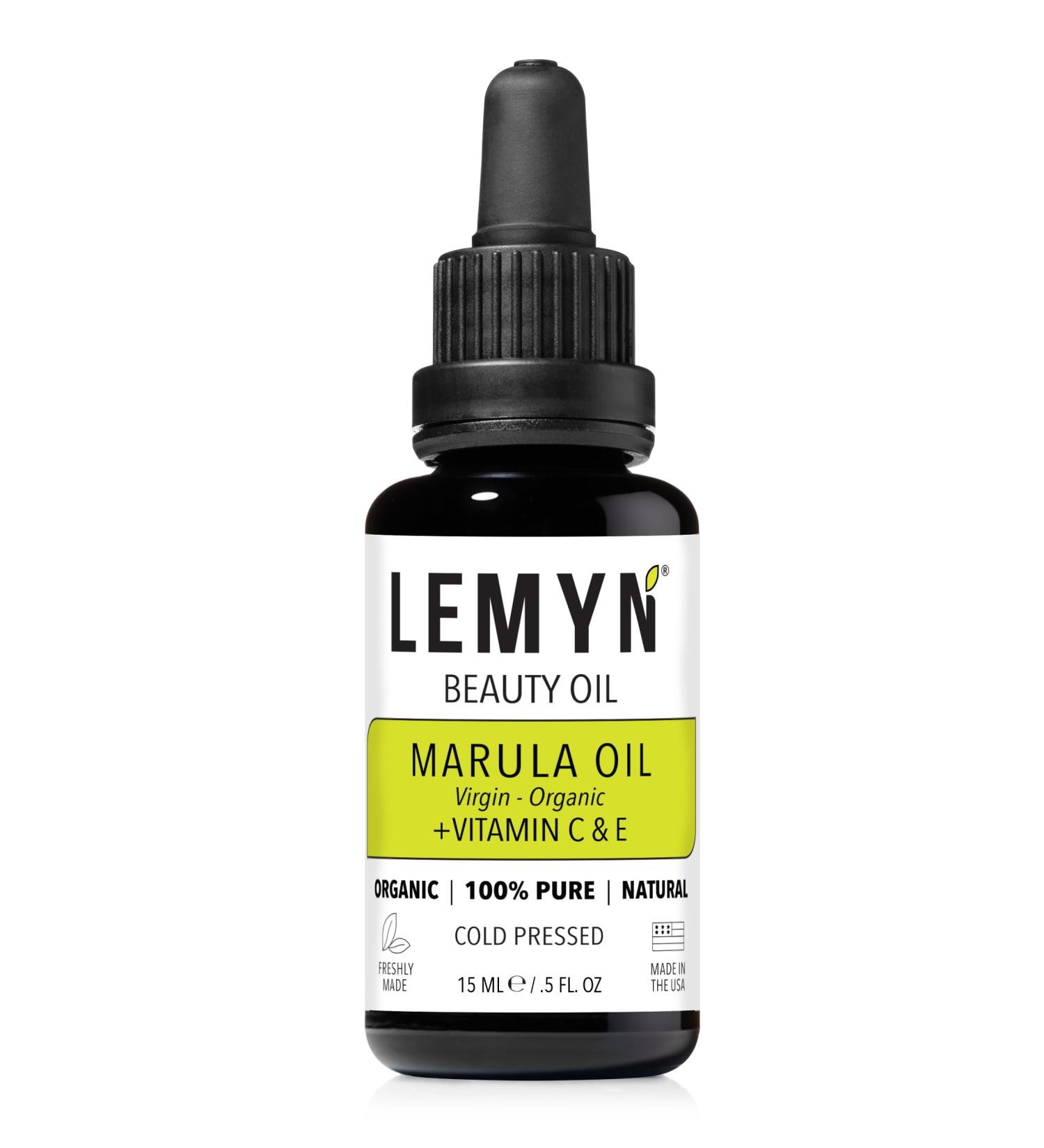 Virgin Marula Face Oil with Vitamin C & E | Intense Hydration & Anti-Aging | Organic Vegan Cruelty-Free | 0.5 Fl Oz - Freshly Made - Buy Online on SooperMarket.com
