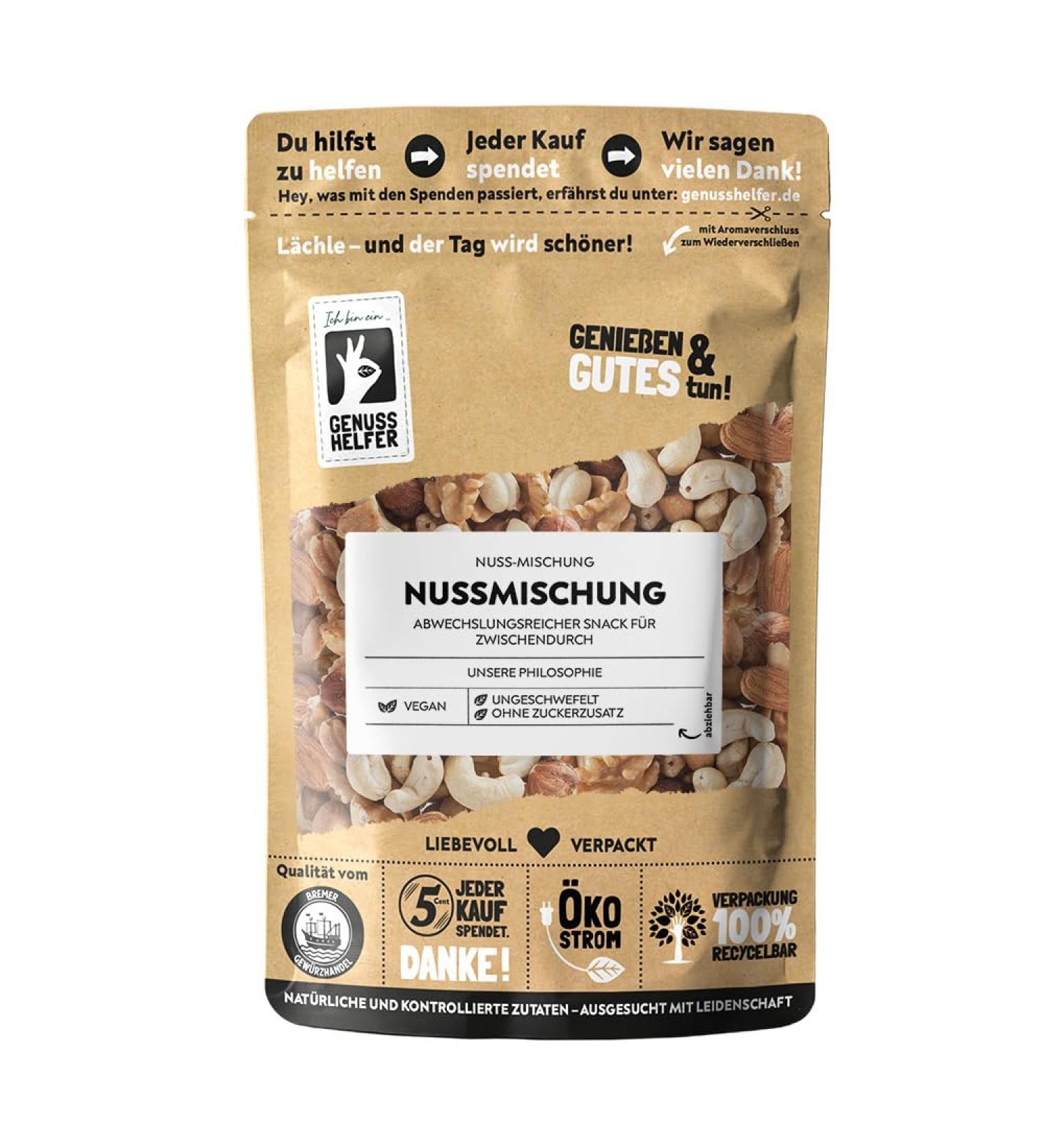 Buy Bremen Spice Trade Nut Mix - Unsalted Cashew Walnut Peanut Almond & Hazelnut Blend - 200g Pack - International Shipping Available - Buy Online on SooperMarket.com