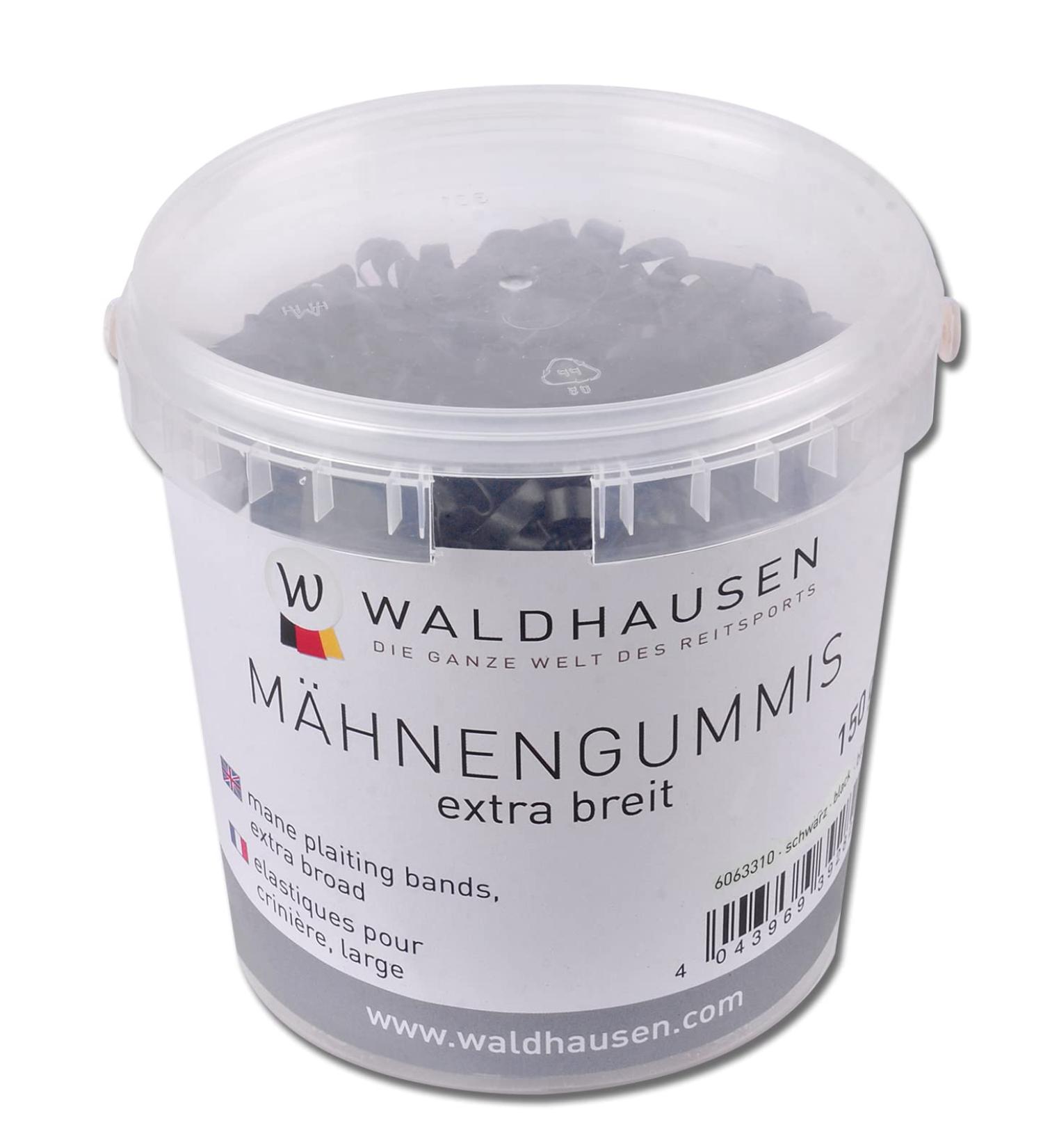 WALDHAUSEN mane elastics extra wide black 150 g