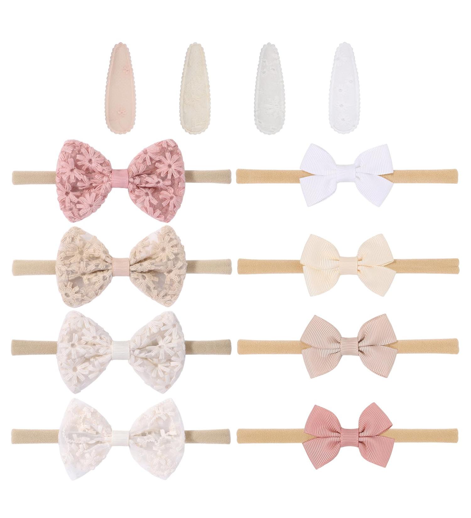 12-Piece Toddler Hair Accessories Set | Cute Head Cover Looped Hair Ties & Printed Clips for Newborns & Babies | International Shipping - Buy Online on SooperMarket.com