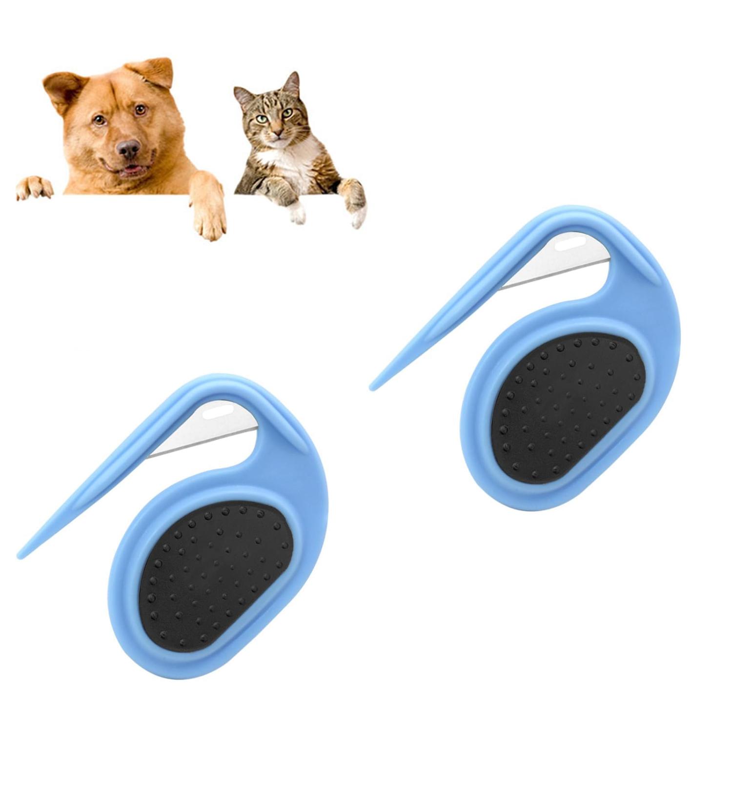 2024 PET Knotting Comb | 3-in-1 Multifunctional Cat Hair Removal Tool | Filzing Knife for Matted & Loose Hair - 2PCS-B - Buy Online on SooperMarket.com