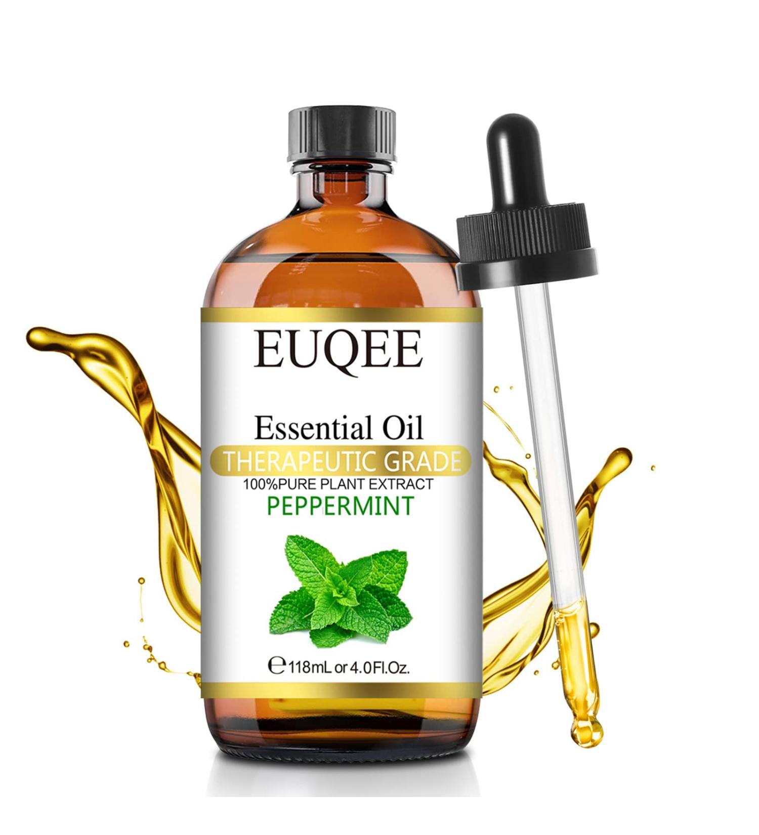 Peppermint essential oil (4 oz/118 ml) Pure Essential Oil - with Glass Dropper Great for Aromatherapy Diffuser Candle Making - Buy Online on SooperMarket.com
