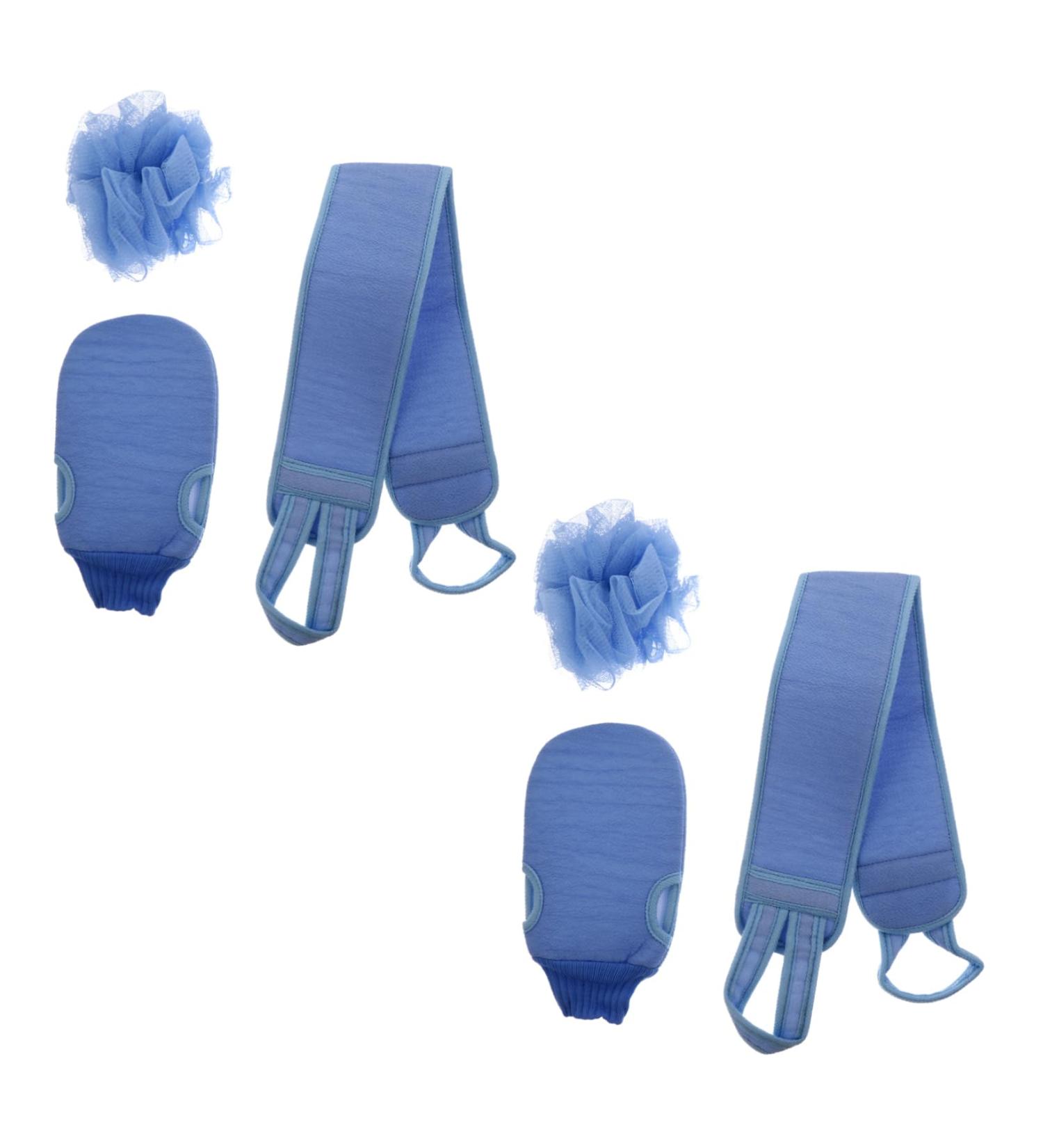 Buy NOLITOY 2pcs Bath Set - Shower Bottles Spa Gloves & Back Scrub Towel | International Shipping Available - Buy Online on SooperMarket.com