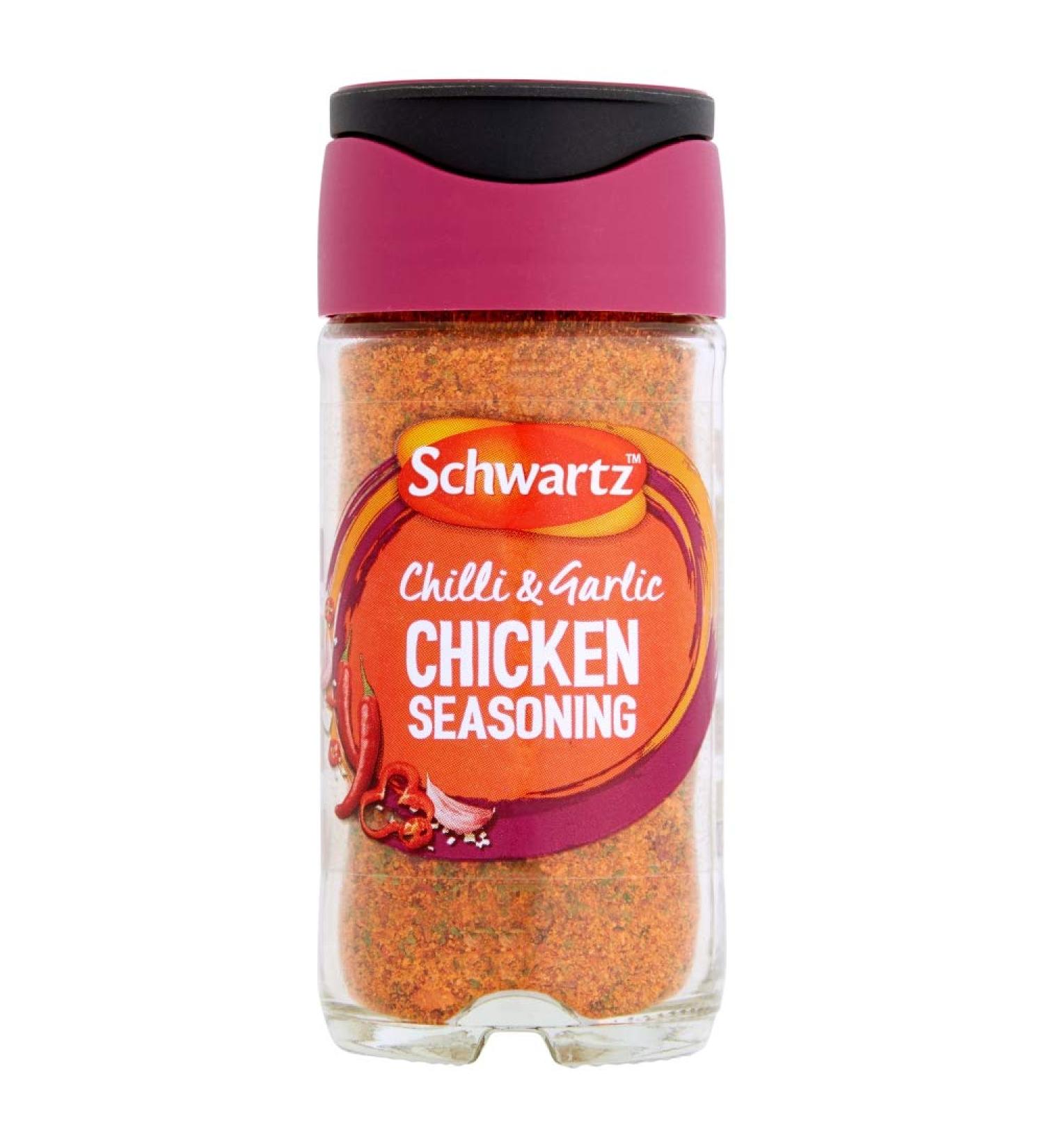 Schwartz Chicken Seasoning Chilli & Garlic 48g - Spicy blend for delicious chicken dishes - Buy Online on SooperMarket.com