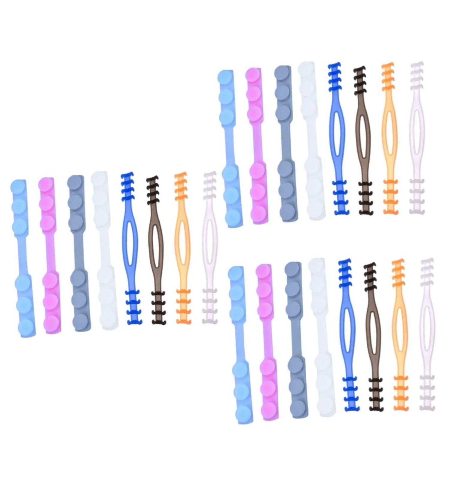 Gatuida 24 PC Mask Bracket & Earring Holder - Mask Strap Hooks & Buckles - Wardrobe Organizer 15x1.5cm - Buy Online on SooperMarket.com