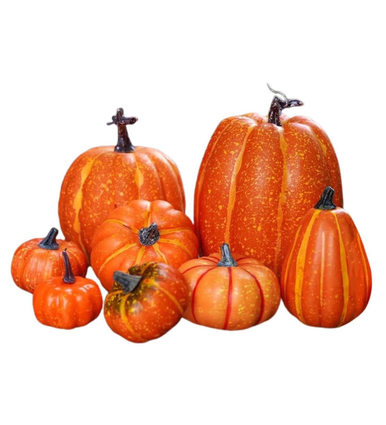 Warmhm 8pcs Halloween Decor Home Decor Autumn Decor Artificial Pumpkins Decor Photo Props Fall Photo Shoot Props Simulation Pumpkin Decor Scene Layout Adorn Ornaments Foam Cupboard - Buy Online on SooperMarket.com