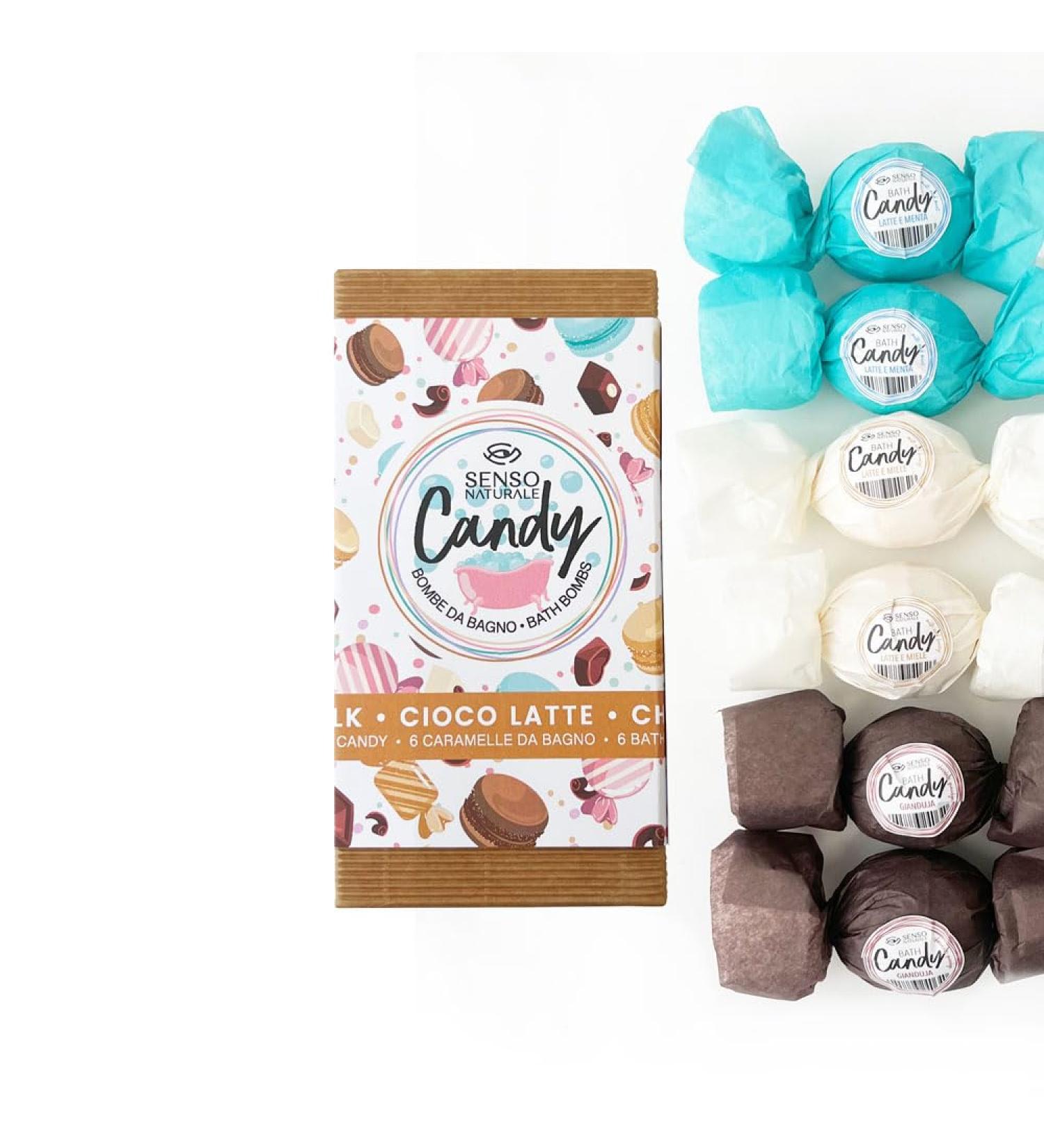 Senso Naturale Milk Chocolate Kids Bath Bomb Set Vegan Natural Paraben-Free Dermatologically Tested. Softening Nourishing Hydrating.Kit of 6 (Milk & Mint Milk & Honey Chocolate) 110g Each - Buy Online on SooperMarket.com