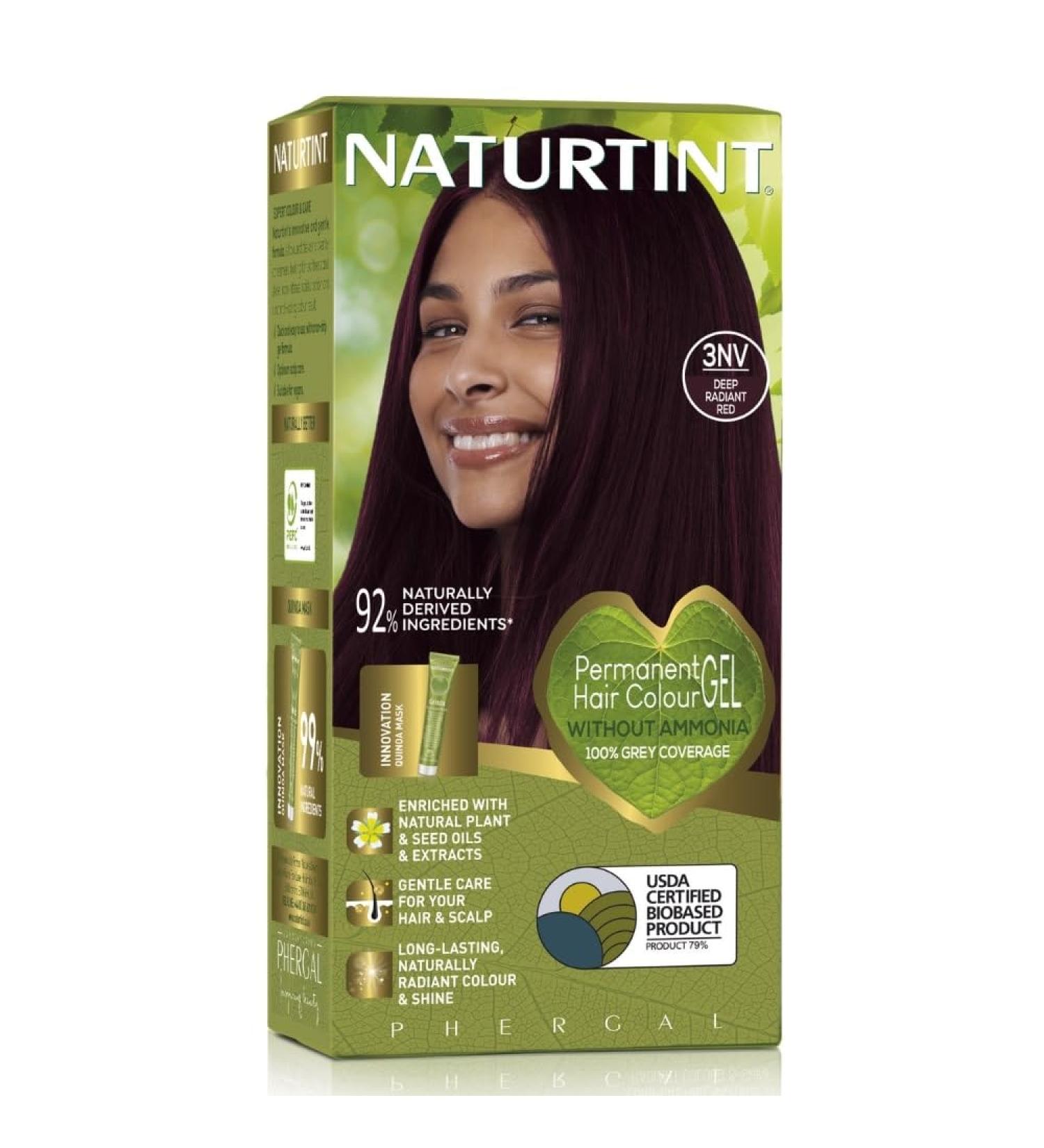 Naturtint Permanent Hair Colour 3NV Deep Radiant Red - Ammonia Free, Long-Lasting, Grey Coverage - Buy Online on SooperMarket.com