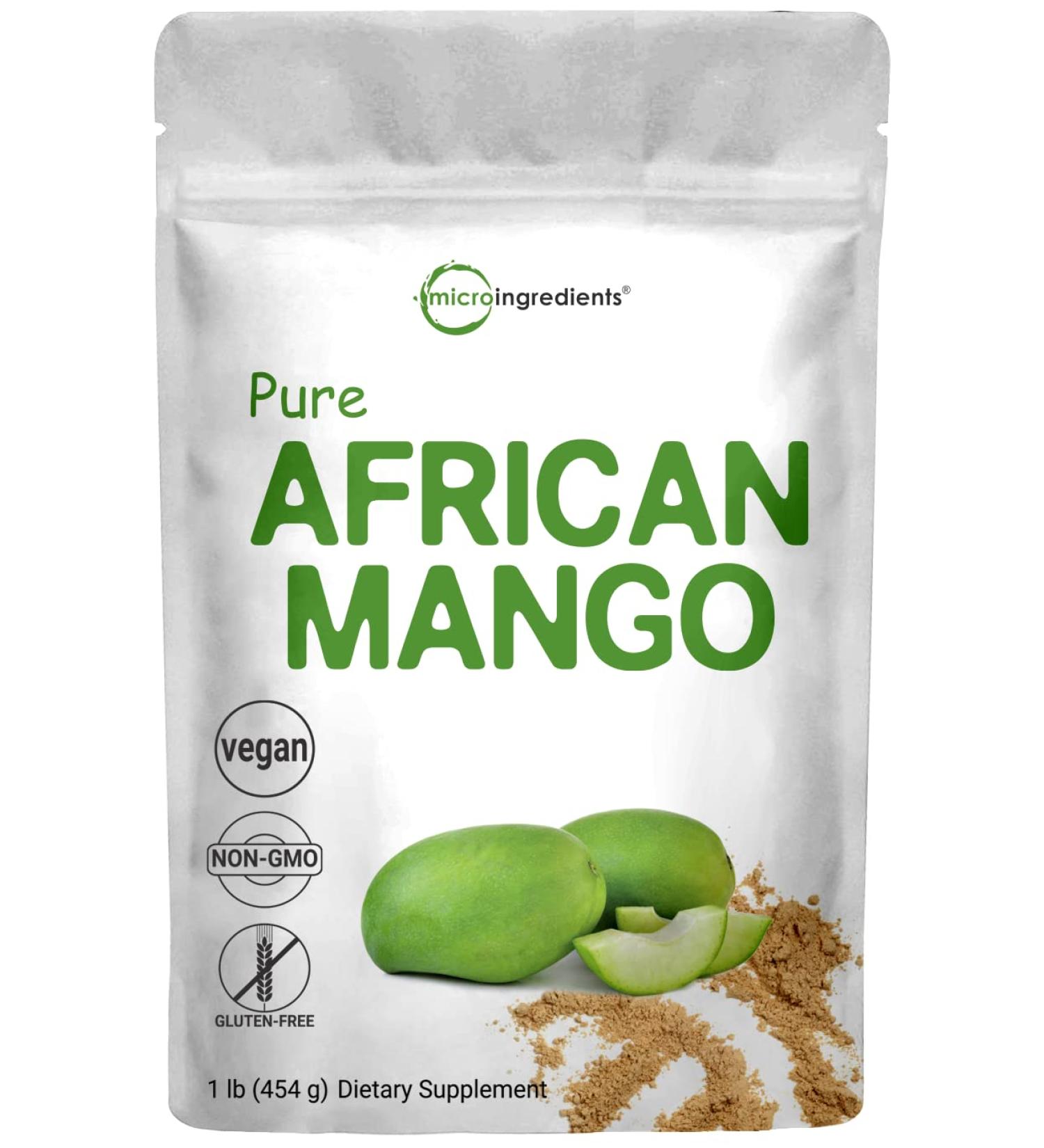 Sustainably Grown African Mango Powder - 1lb (6 Months Supply) | Metabolism & Fat Burning Support | Non-GMO, Vegan - Buy Online on SooperMarket.com