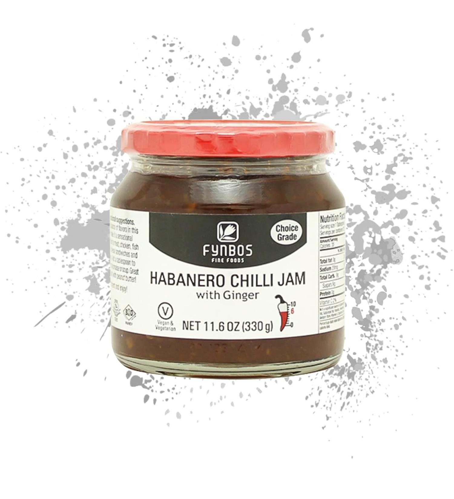FYNBOS Habanero Chilli Jam with Ginger 330g - South African - Vegan Kosher (Parev) Halaal