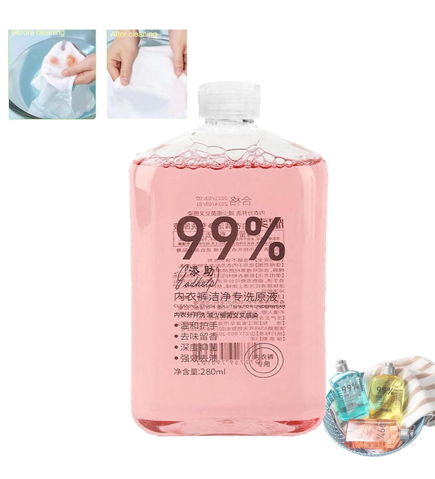Underwear Laundry Detergent Liquid Underwear Detergent 99% Powerfully Plant Based Underwear Detergent Laundry Liquid Deep Removing Blood Stains (pink (rose scent)) - Buy Online on SooperMarket.com