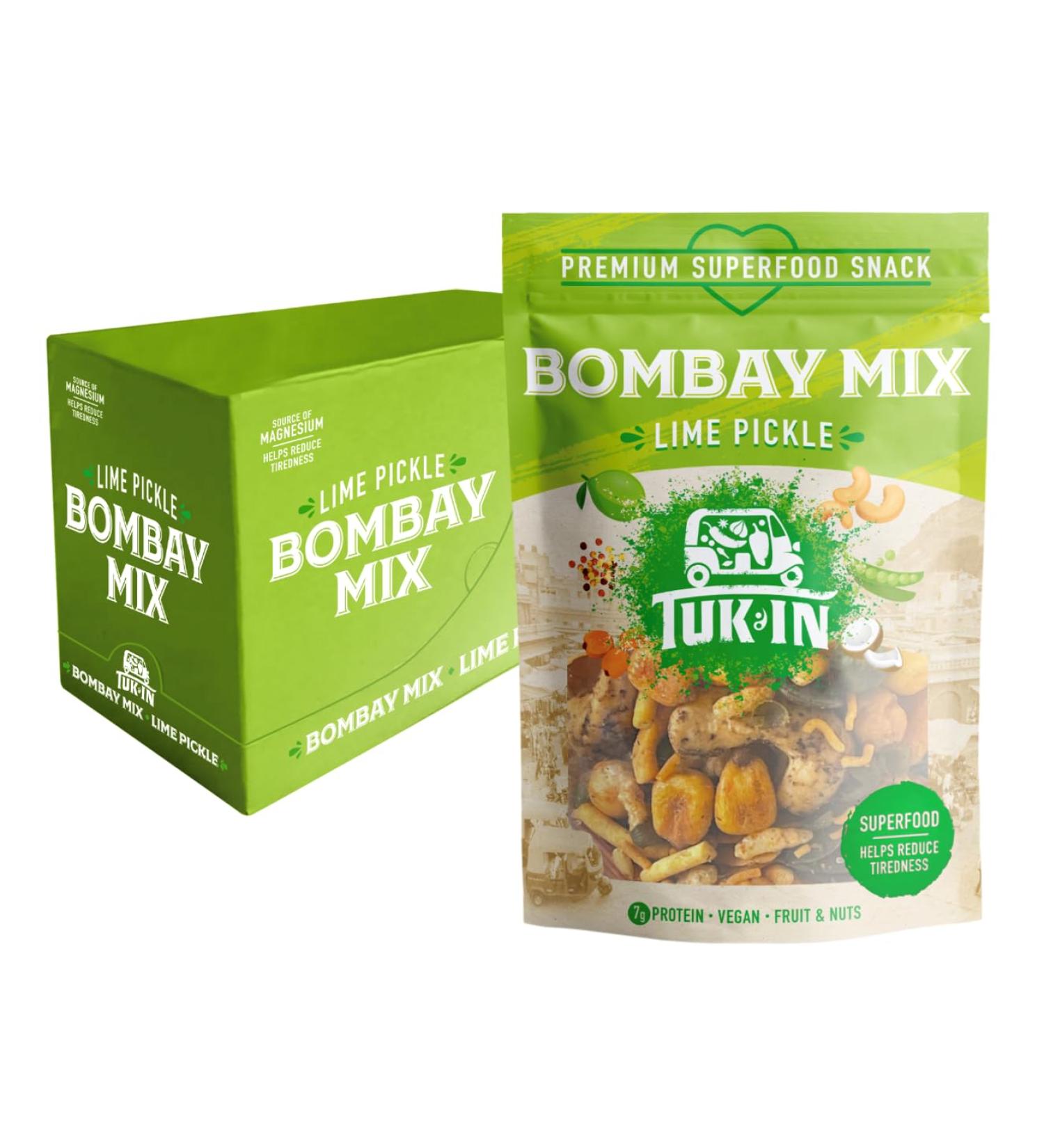 Lime Pickle Superfood Bombay Mix Case of 9 Units | Vegan Healthy Snack | Source of Magnesium - Buy Online on SooperMarket.com