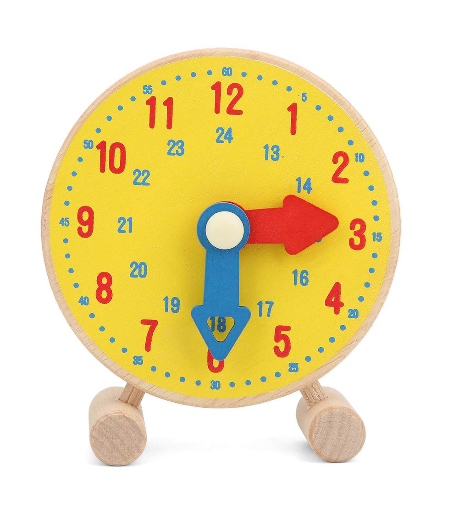 Wooden Clock Toy for Kids | Toddler Learning Time Model | Educational Toy for Children 3+ - Buy Online on SooperMarket.com