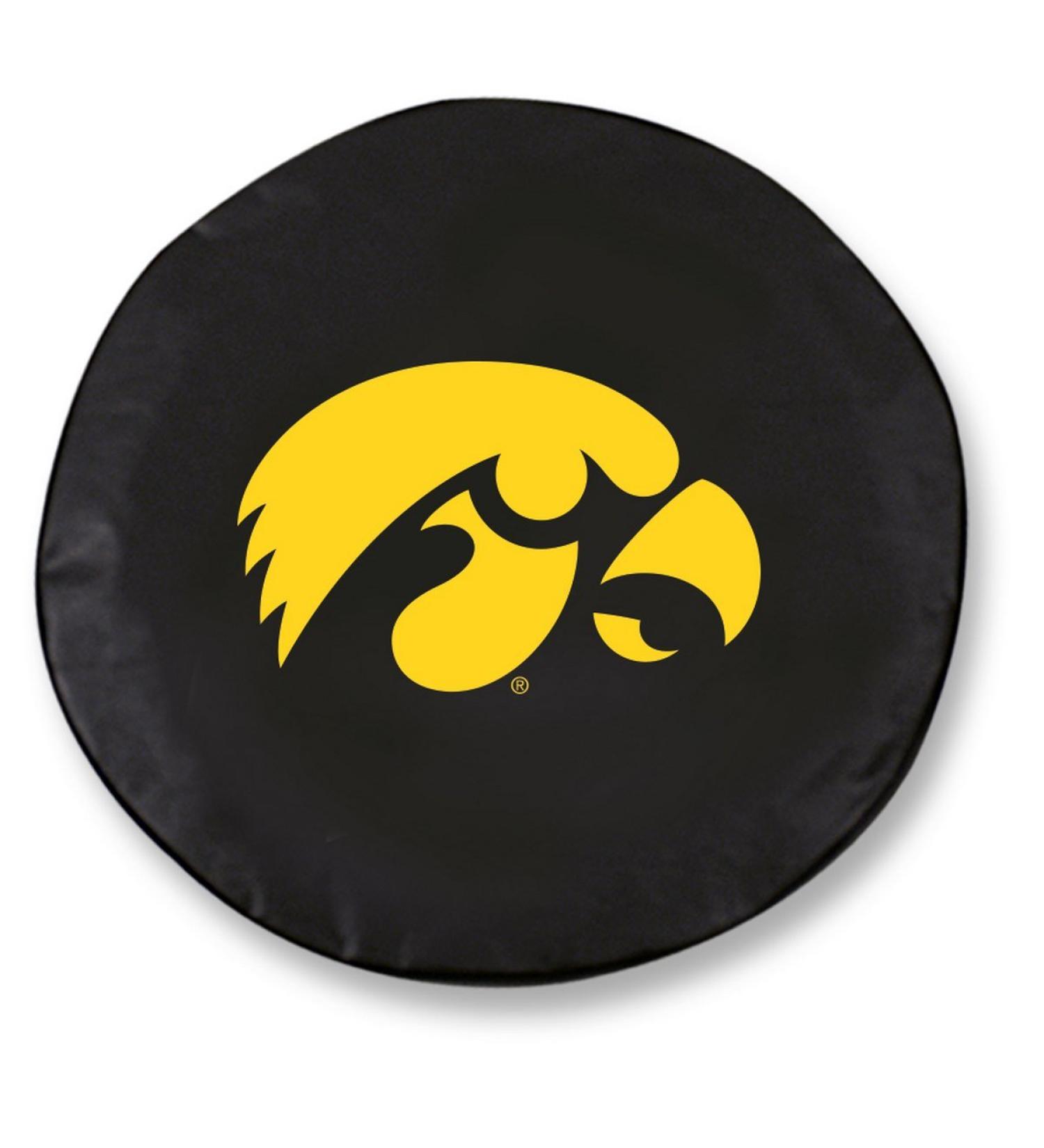 NCAA Iowa Hawkeyes Black Tire Cover 27x8 - Officially Licensed Gear - Buy Online on SooperMarket.com