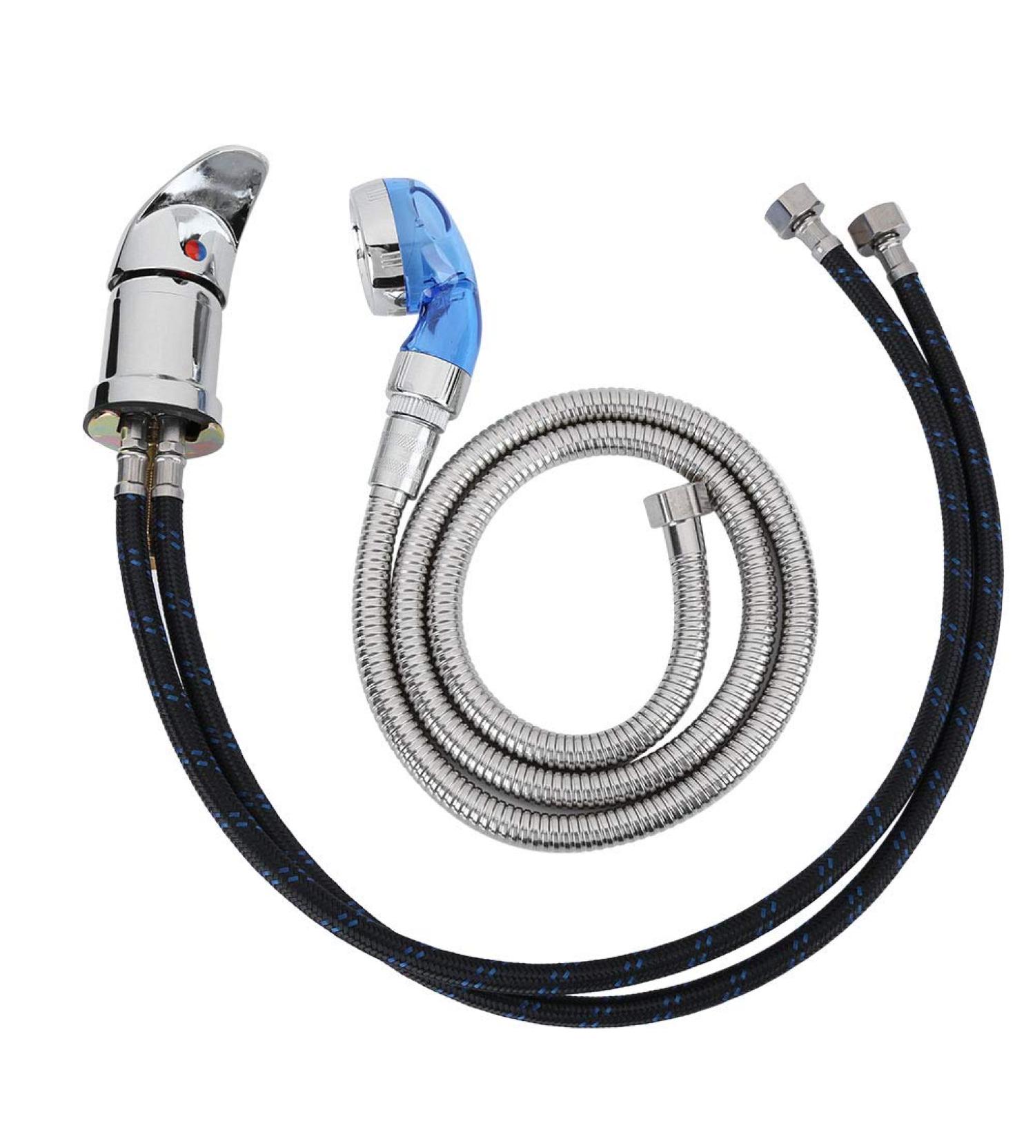 Shampoo Bowl Faucet 70cm Shampoo Bed Faucet and 120cm Shampoo Bowl Hose Shower Head Wash Hair Tap Mixing Valve Salon Shampoo Bowl Parts Kit - Buy Online on SooperMarket.com