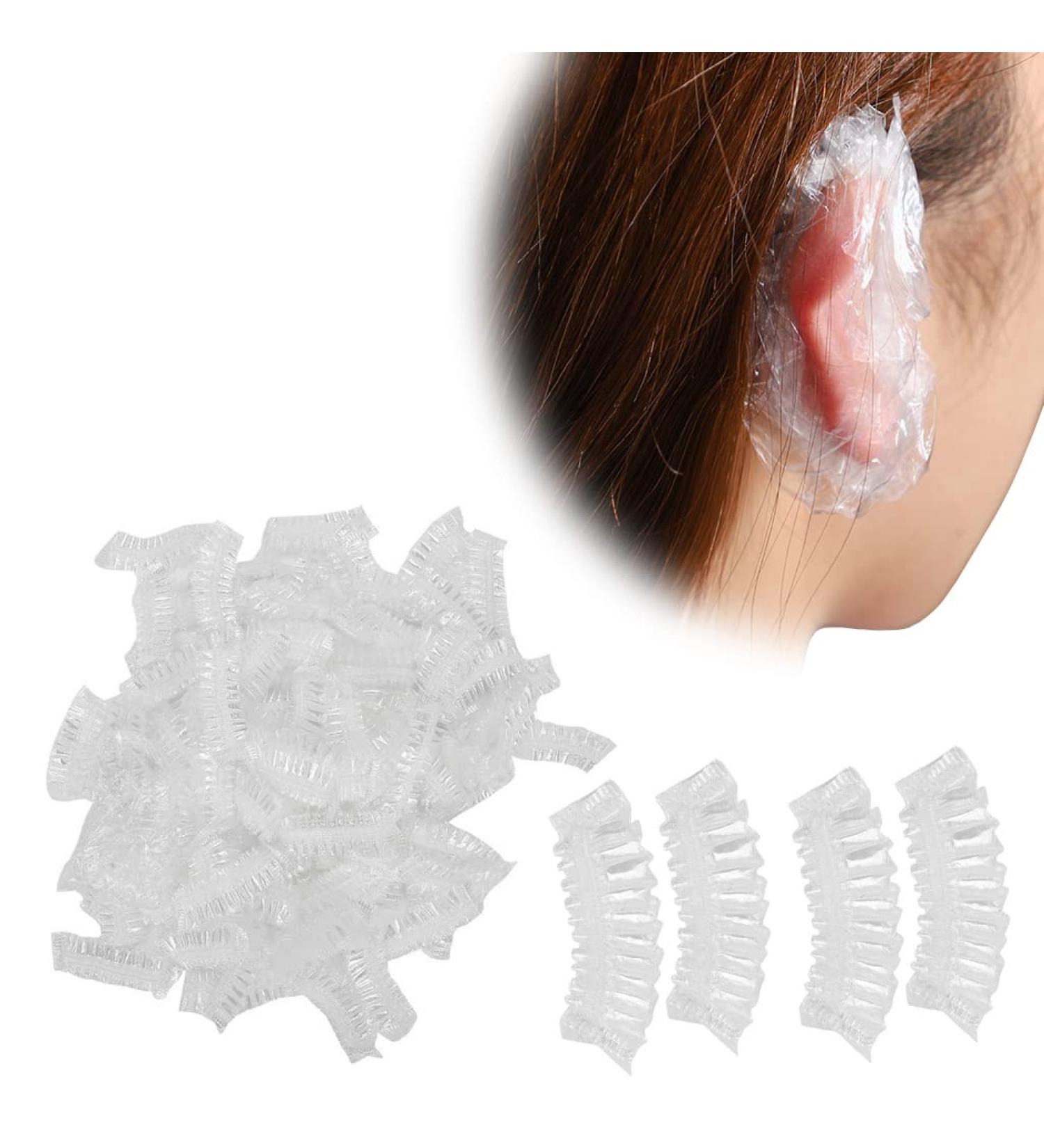 200 Pcs JZTang Disposable Clear Ear Covers | Ear Protectors for Hair Salon, Hair Dryer, Bathing - Buy Online on SooperMarket.com