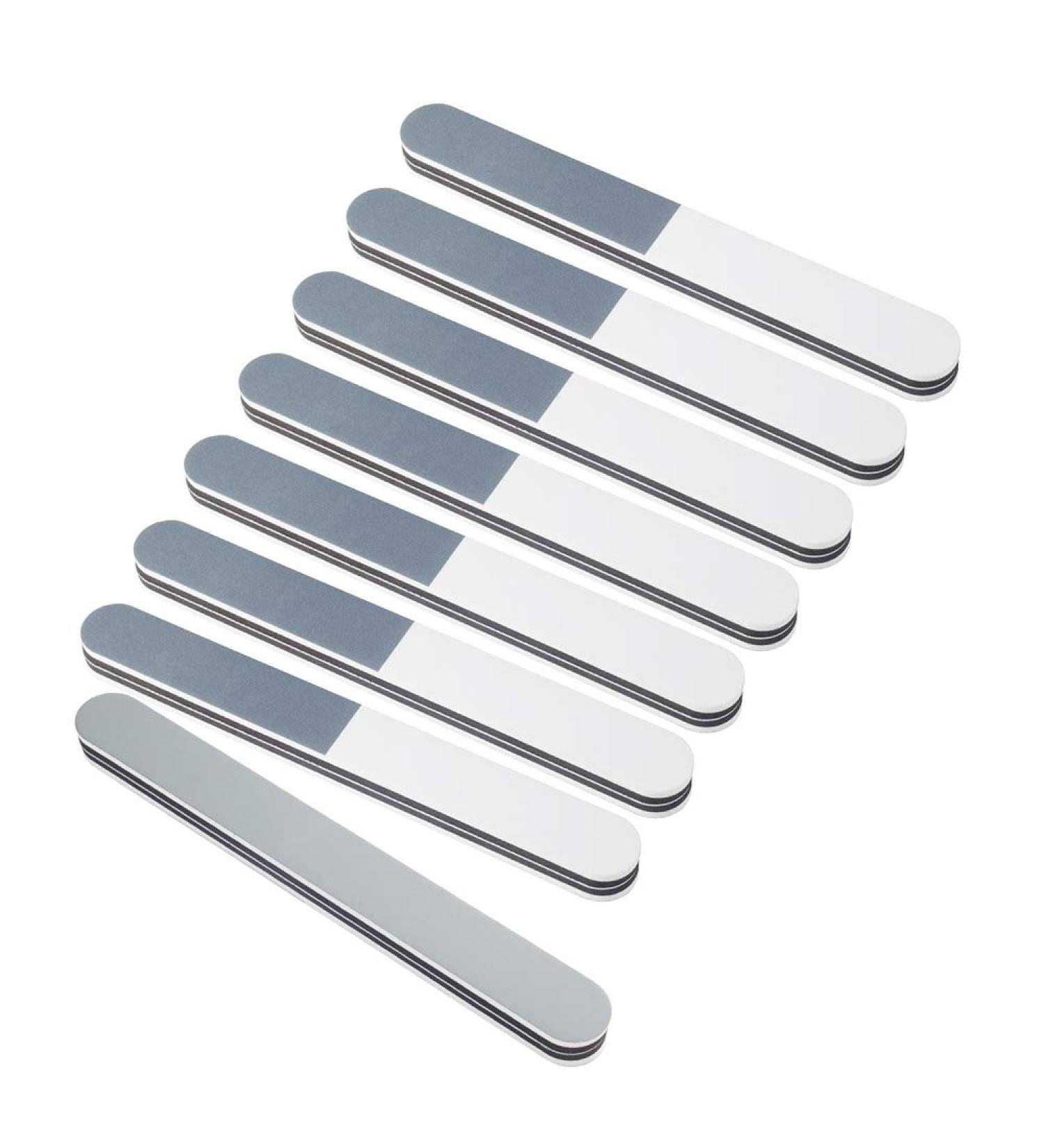 8PCS 3 Way Nail File and Buffer Set for Poly Gel and Acrylic Nails - Manicure Tools for Home and Salon Use - Buy Online on SooperMarket.com