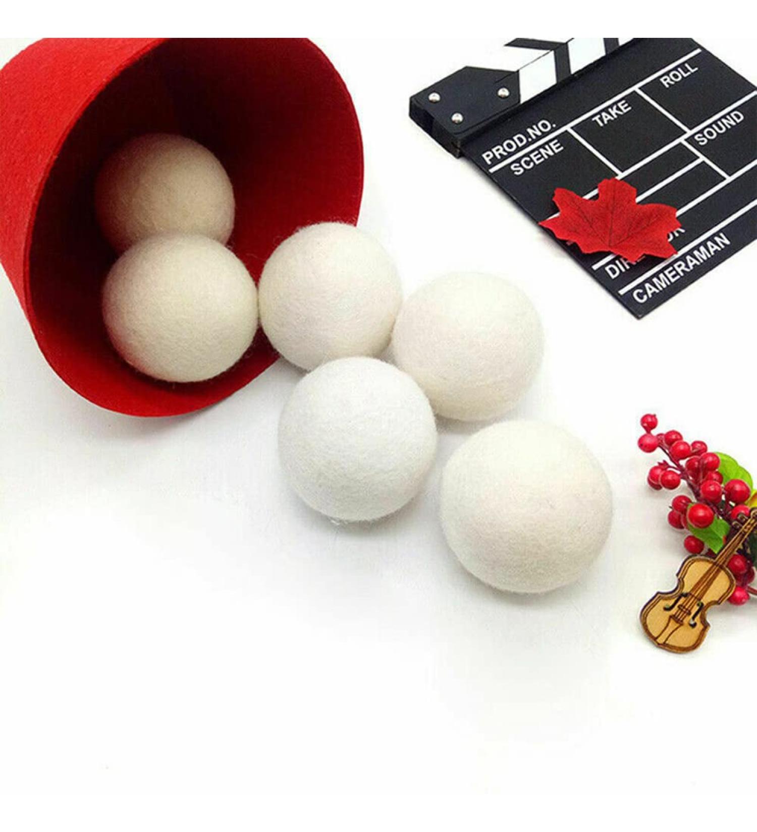SPORTARC Wool Dryer Balls 6pcs Reusable Organic Fabric Softener Alternative Reduce Wrinkles & static cling Shorten Drying Time - Buy Online on SooperMarket.com