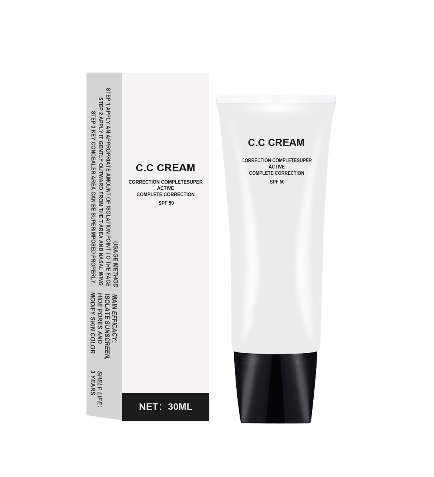 Shine Control Face Primer Makeup Base | SPF 43 Moisturizing CC Cream | Ivory Color Correcting Formula for Mature Skin - Buy Online on SooperMarket.com