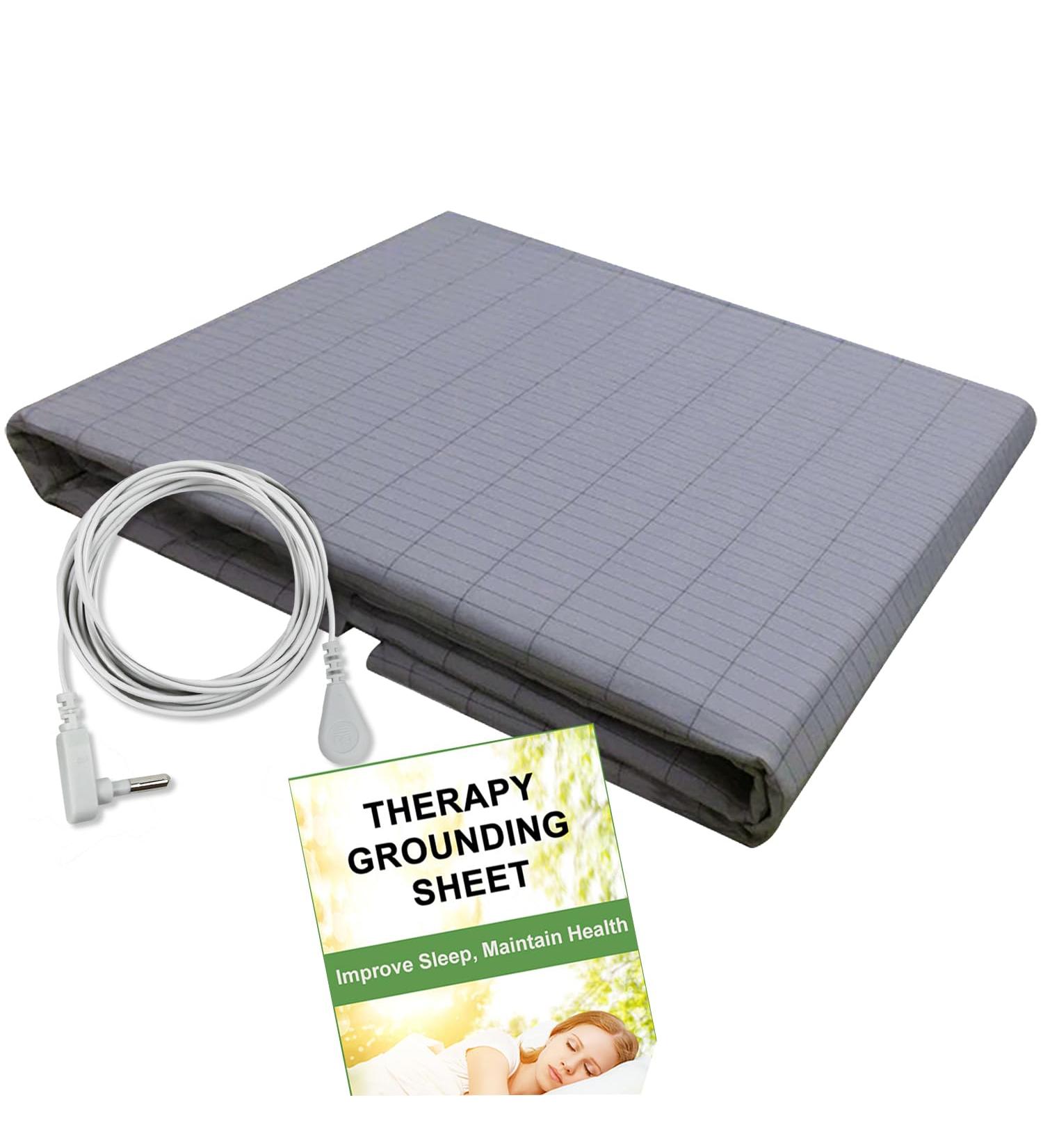 Grounding Sheets with Grounding Cord 5% Silver Fiber & Cotton Conductive Sheet for Good Sleep Natural Health (Sheet- 25x52 Inch) - Buy Online on SooperMarket.com