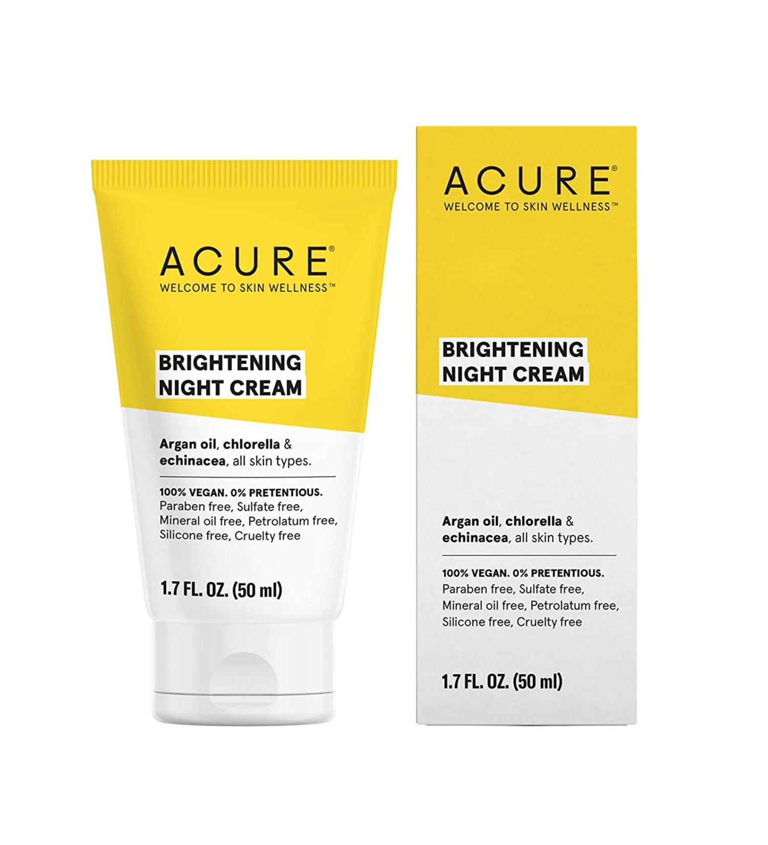 Acure Brightening Night Cream 1.7 fl oz - Revitalize & Illuminate Your Skin - Buy Online on SooperMarket.com