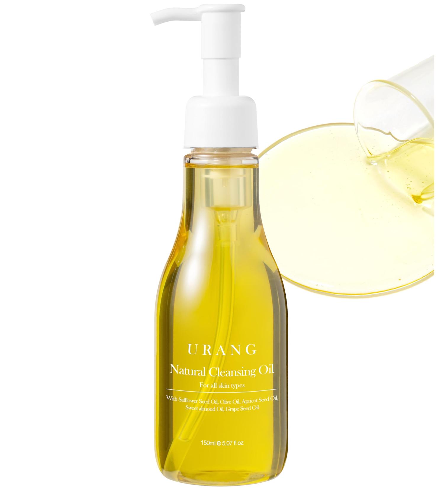 URANG Natural Cleansing Oil | COSMOS ORGANIC Certified | Vegan Oil Cleanser for All Skin Types | 5.07 Fl Oz - Buy Online on SooperMarket.com