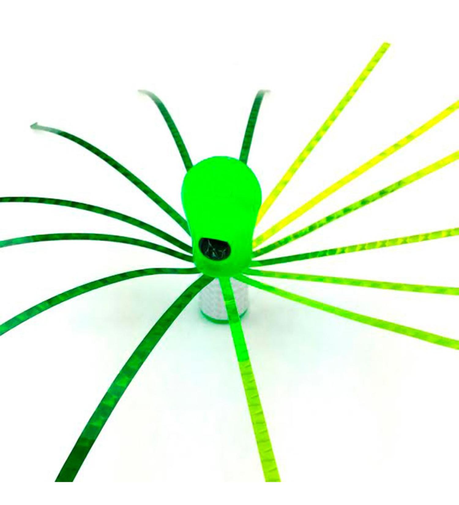 Lobo Lures #30M Skipjack Hybrid Mylar Ahi Ballyhoo Tuna Dredge Heads Trolling Lure MAHI Green Chartreuse