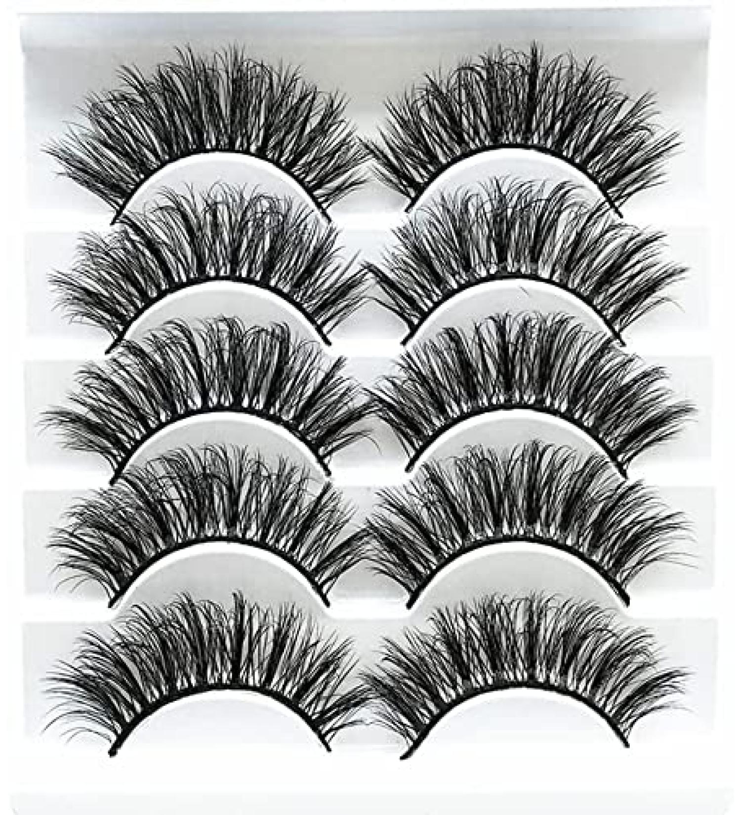Shop 5 Pairs Faux 3D Mink Eyelashes Multipack | Soft & Natural False Eyelashes for Makeup (3D03) - International Shipping Available - Buy Online on SooperMarket.com