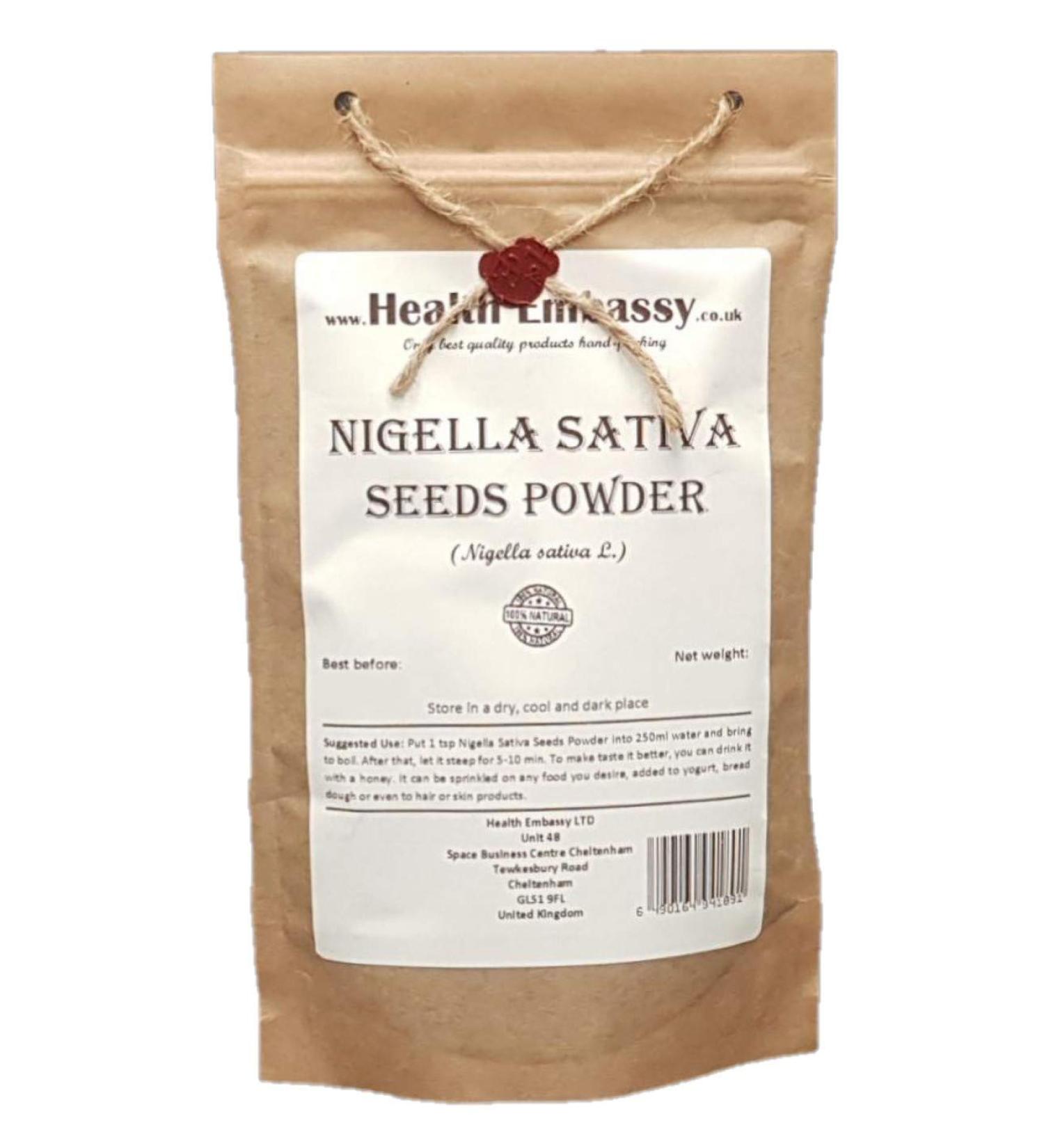 Health Embassy Nigella Sativa Seeds Powder 200g - Black Seed Cumin Powder - Buy Online on SooperMarket.com