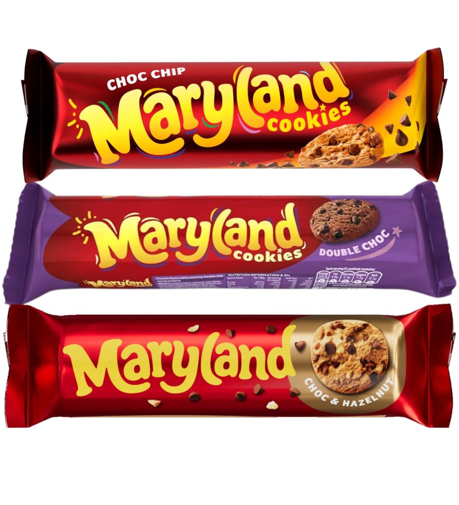 Chocolate Cookie Bundle With Maryland Cookies Chocolate Chip 200g Cookies Chocolate Chip & Hazelnut 200g and Cookies Double Chocolate 200g (3 Pack) - Buy Online on SooperMarket.com