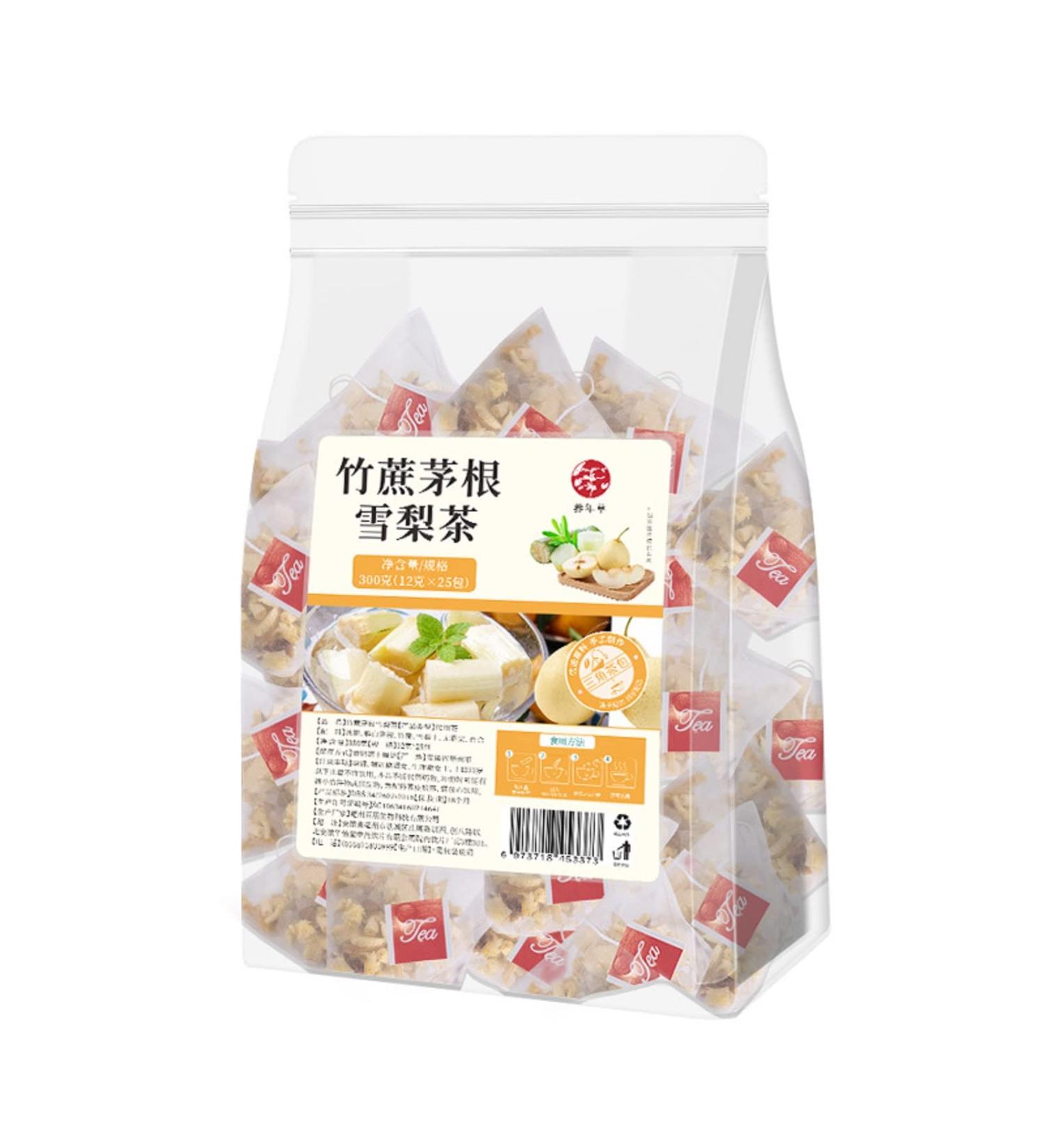 Enming Bamboo Cane Rock Sugar Pear Tea 300g - Natural and Refreshing Tea Blend - Buy Online on SooperMarket.com