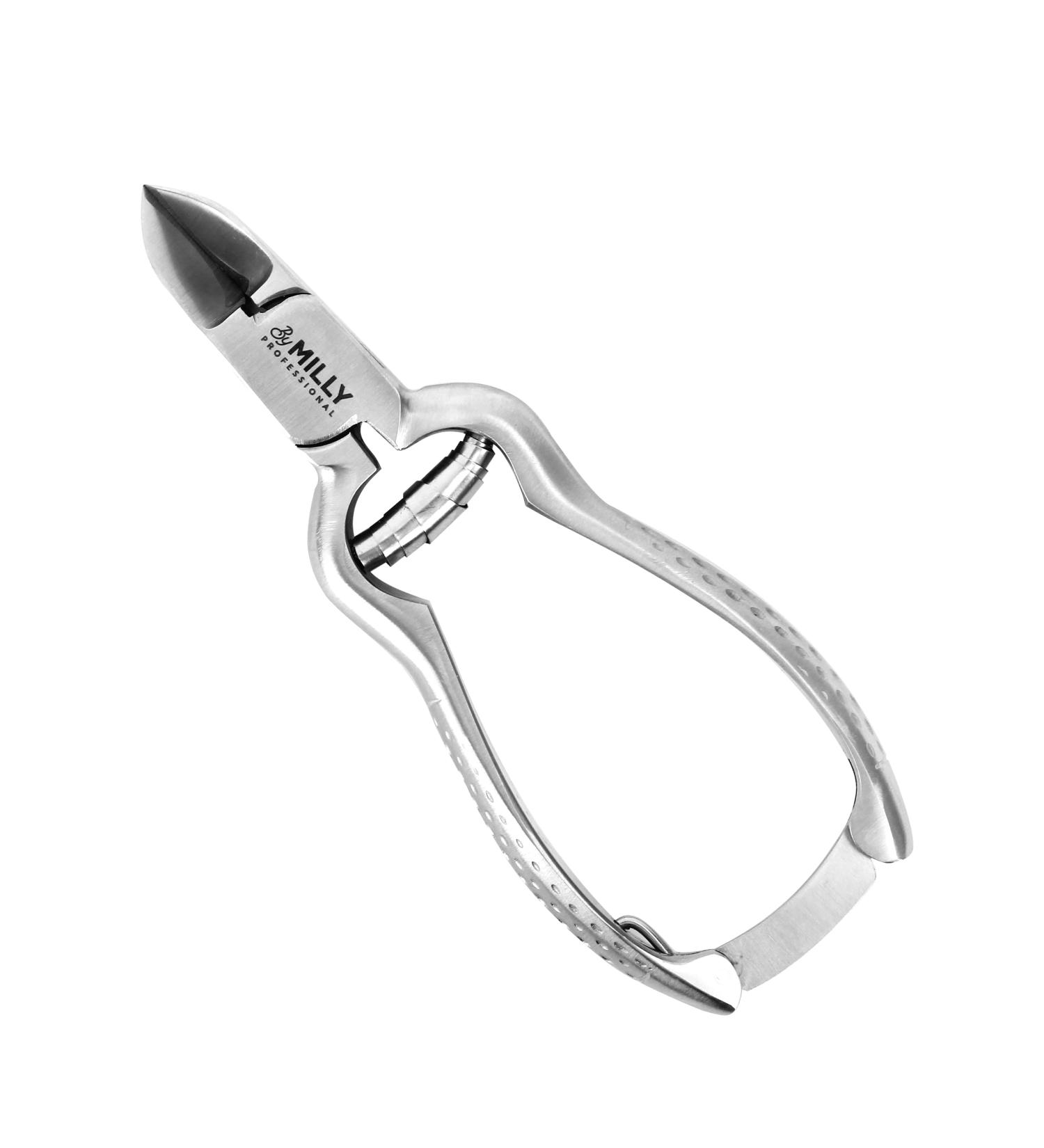 MILLY Heavy Duty Toenail Clippers - Trim Thick or Hard Nails with German Steel Cutter - Professional Podiatrist Nipper - Silver - Buy Online on SooperMarket.com