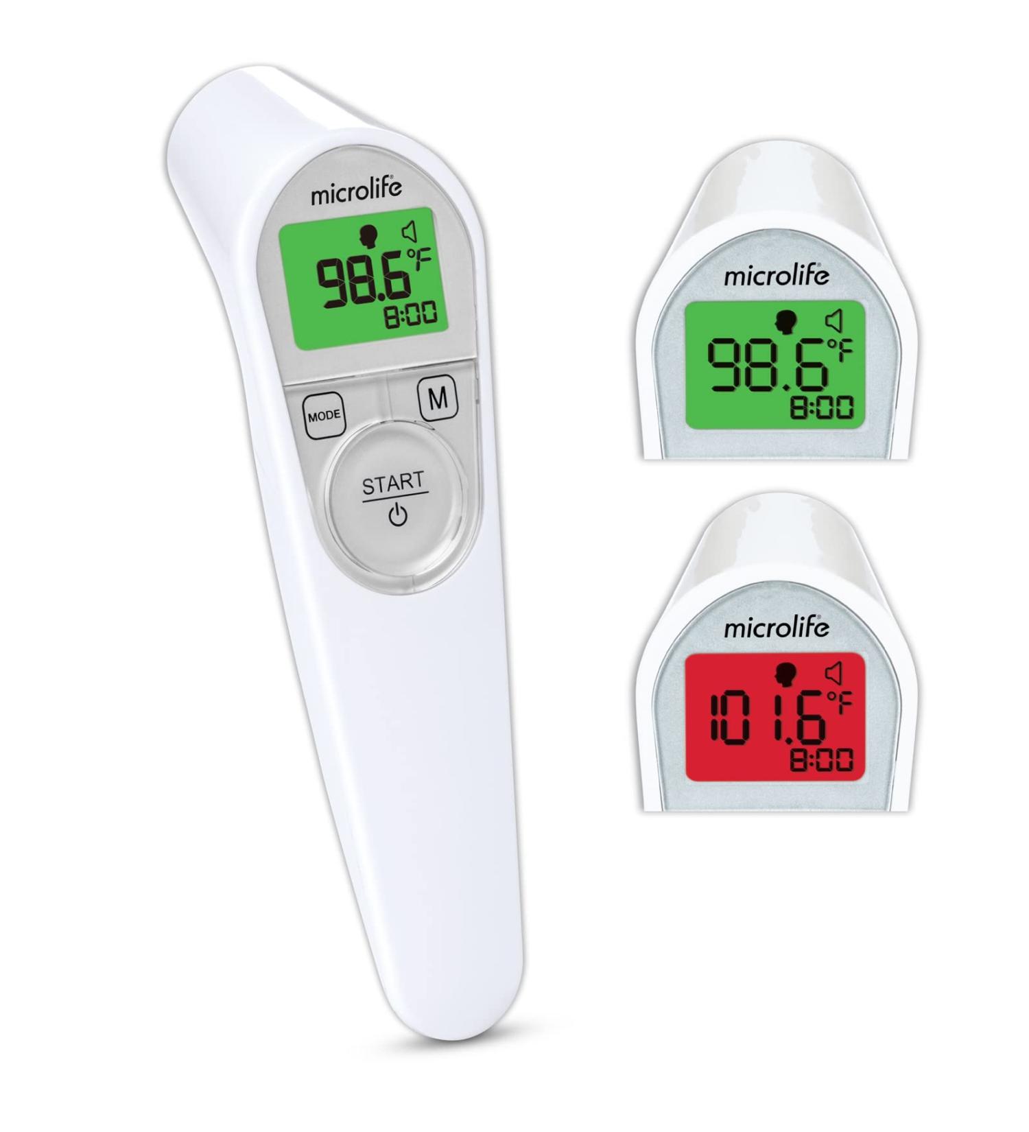 Microlife Non-Contact Forehead Thermometer | Digital Infrared No-Touch Thermometer for Adults Kids & Baby | Accurate Readings & Fever Alarm - Buy Online on SooperMarket.com