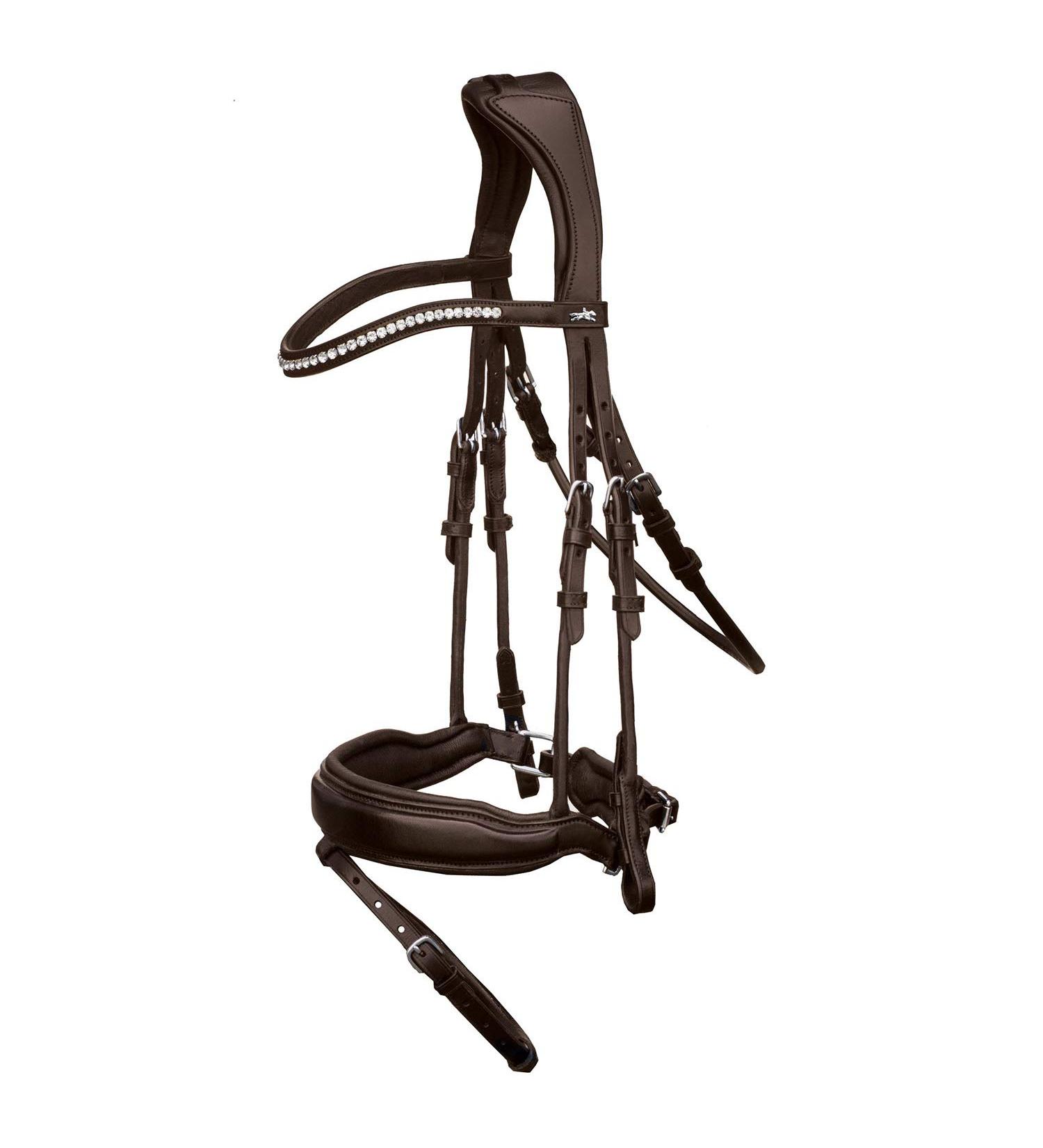 Schockem hle Malibu Anatomic Snaffle Bridle Black Cob