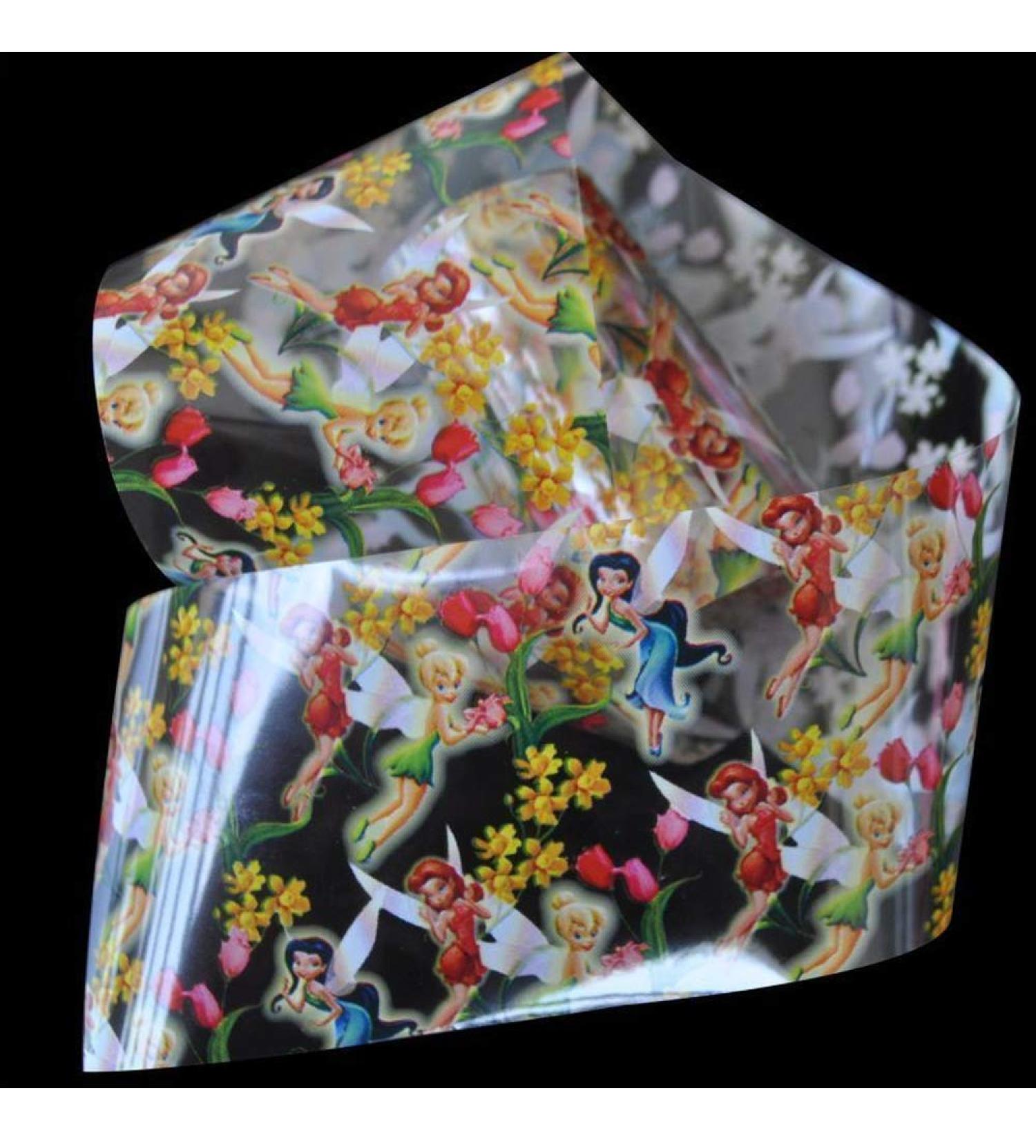Nail art - nail foil - transfer foil - colorful/transparent - Tinkerbell/fairytale world - 1400-146