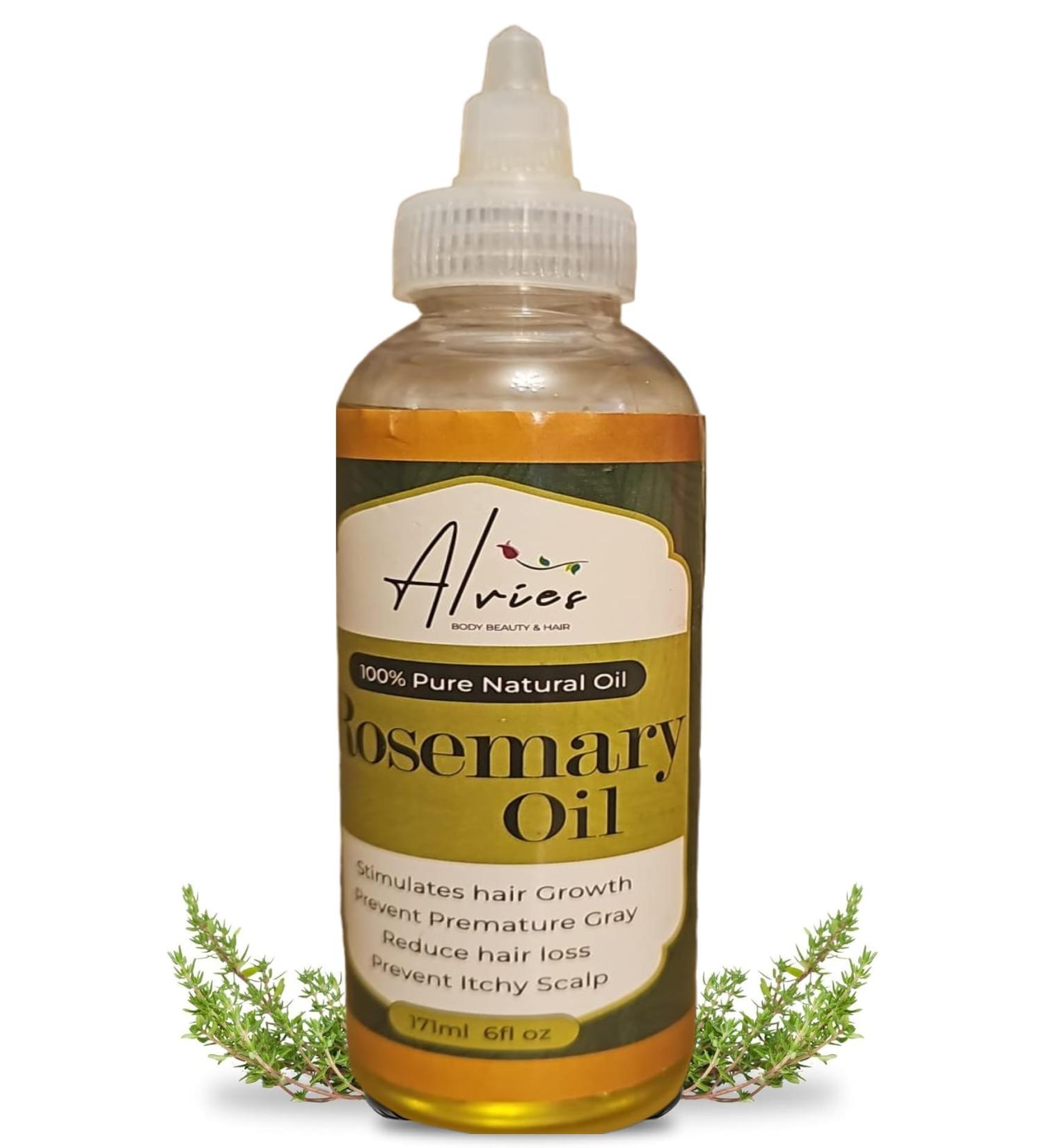 Rosemary Oil 170ml - Handcraft 100% Pure and Natural Rosemary Essential Oil Undiluted Rosemary Oil for Hair Skin and Nails - Cleansing Enhanced Shine and Dry Scalp Treatment - Buy Online on SooperMarket.com