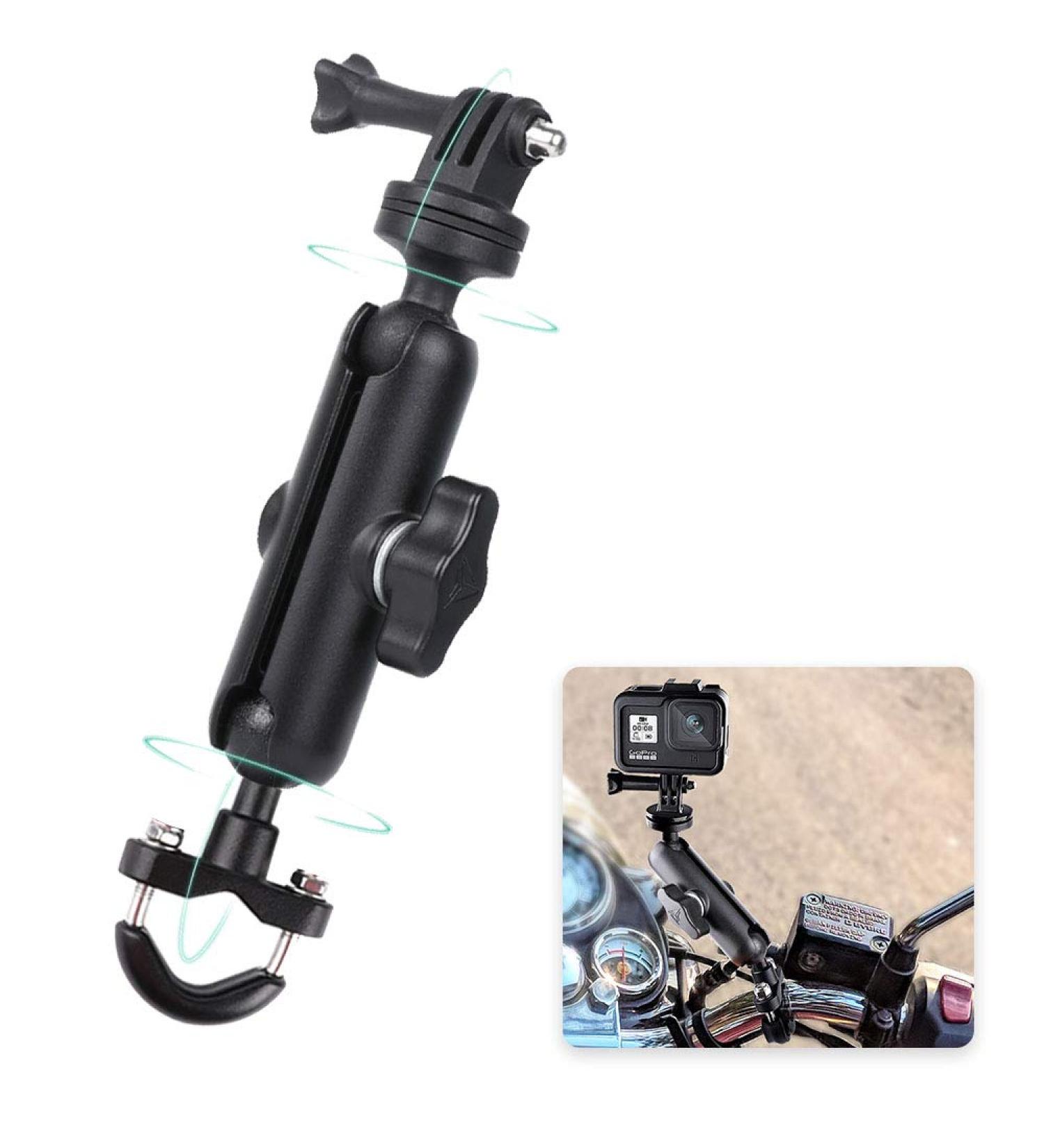 RUIGPRO 360 Motorcycle Bike Camera Holder Handlebar Mount for GoPro Action Cameras - Buy Online on SooperMarket.com
