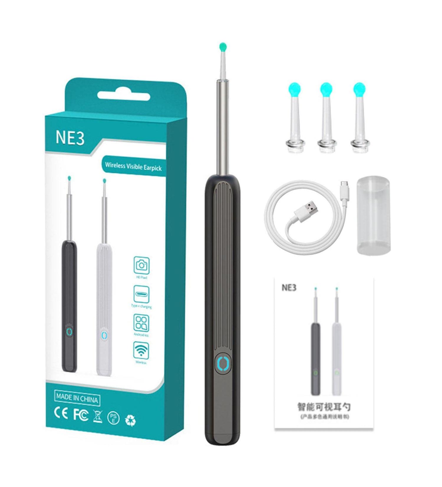 Lutiore Smart Visual Ear Cleaner - Otoscope Endoscope Earpick for Safe Wax Removal - Buy Online on SooperMarket.com