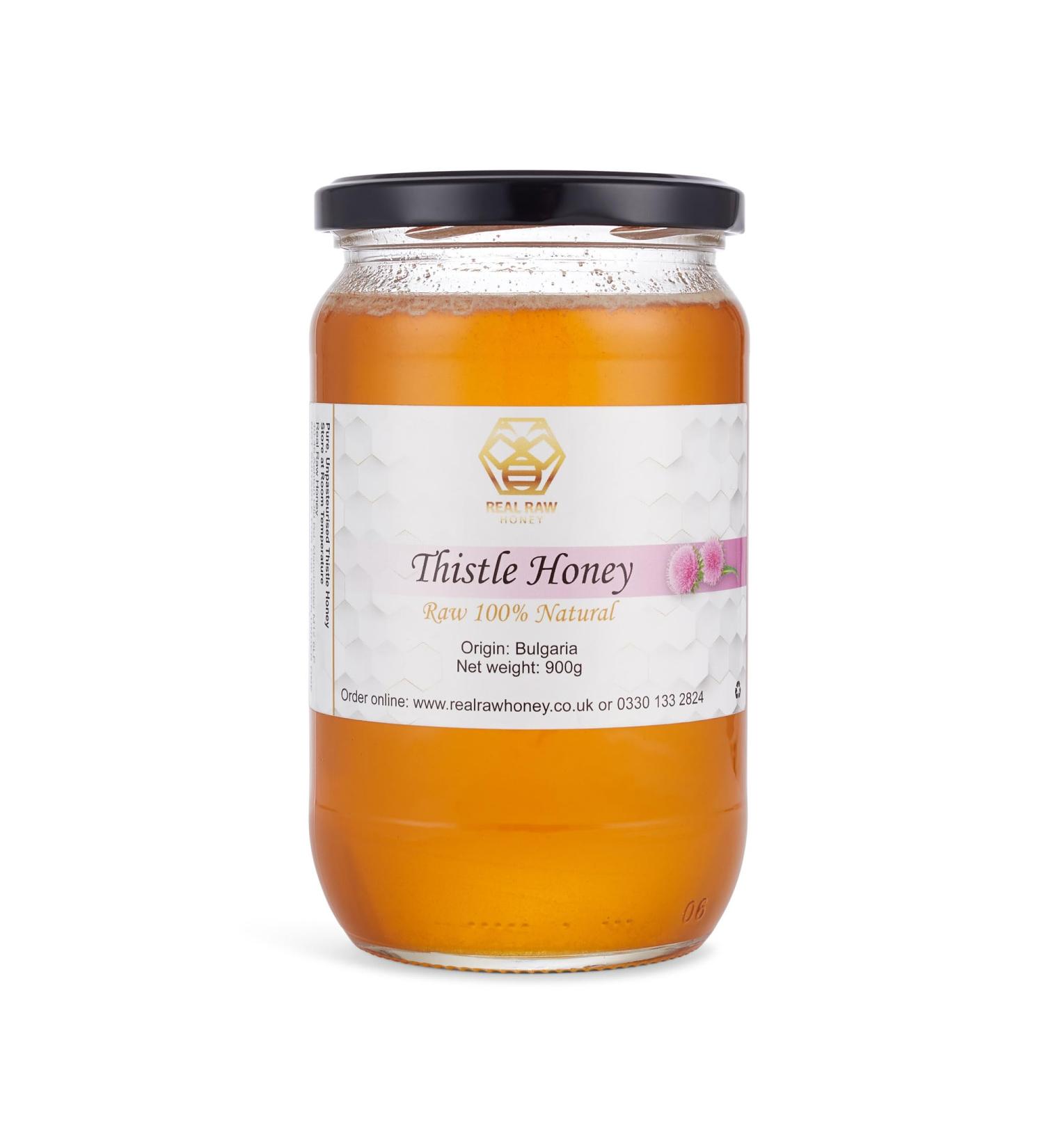 Raw Honey Thistle Honey 900g Pure 100% Natural Thistle Honey - Buy Online on SooperMarket.com