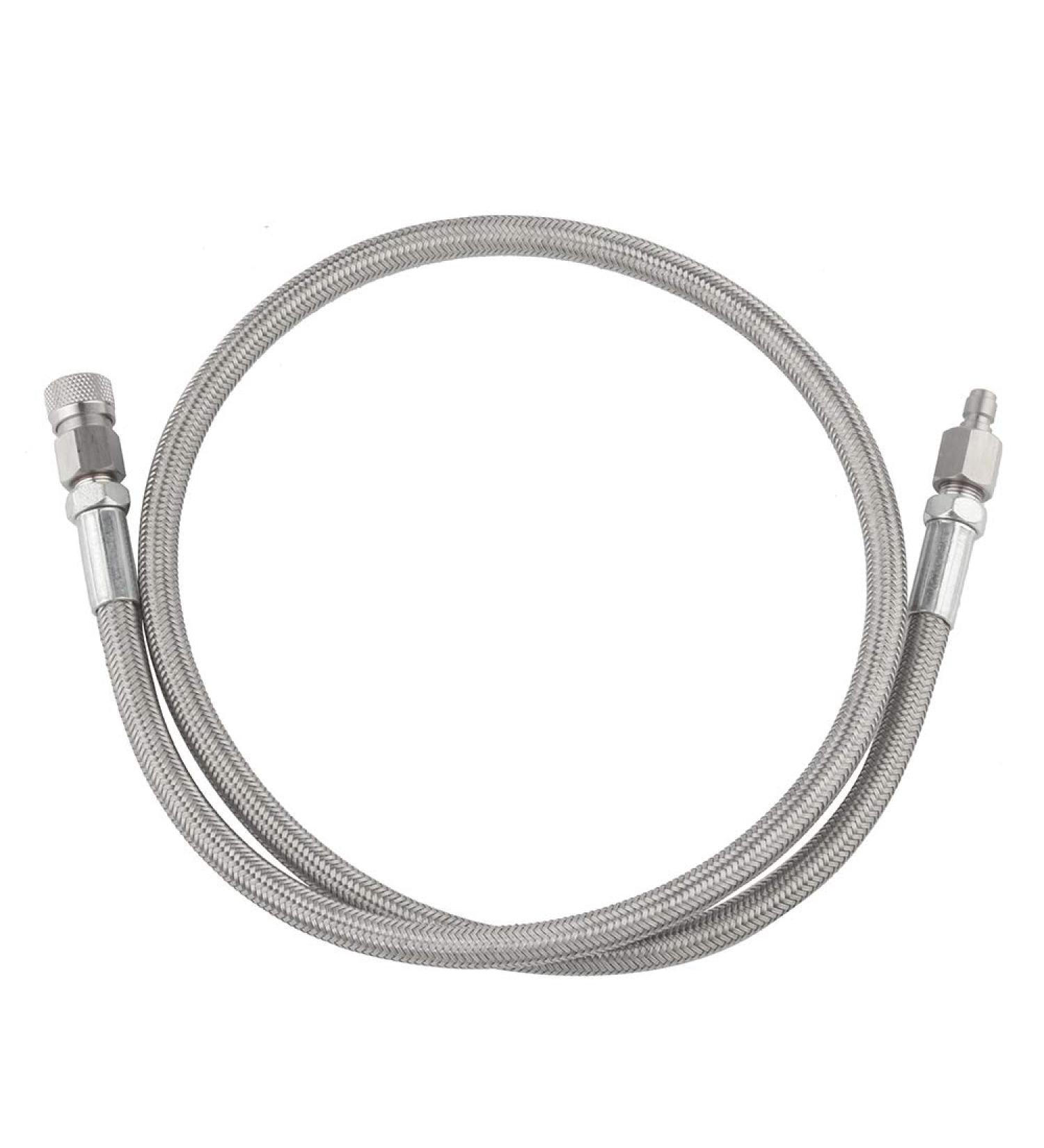 Gurlleu 4500psi Stainless Steel Paintball Filling Hose Whip Extension - 24 inch - Buy Online on SooperMarket.com