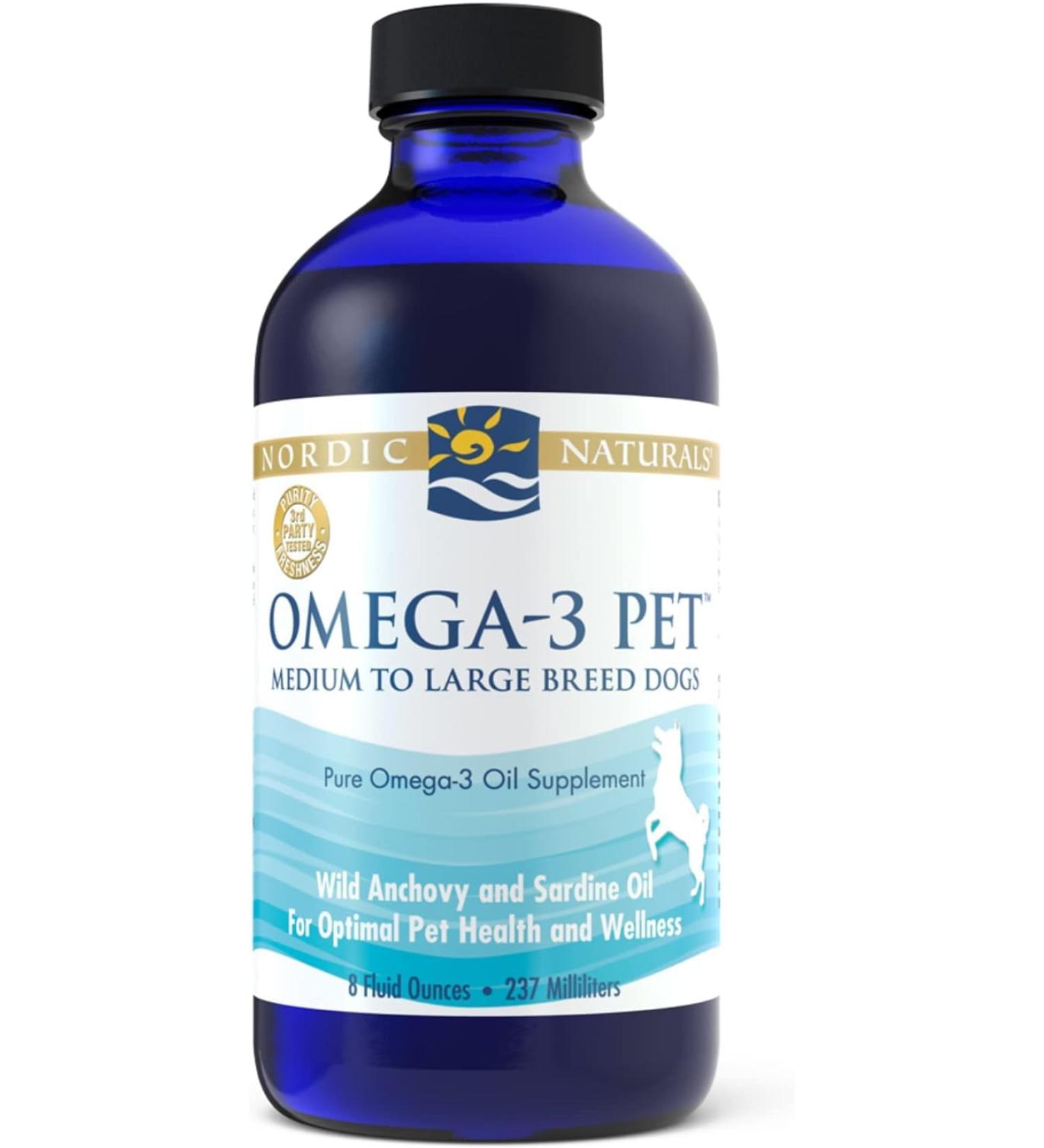 Omega-3 Pet Fish Oil for Cats and Small Dogs 237ml Lab-Tested Soy Free Gluten Free Non-GMO - Buy Online on SooperMarket.com