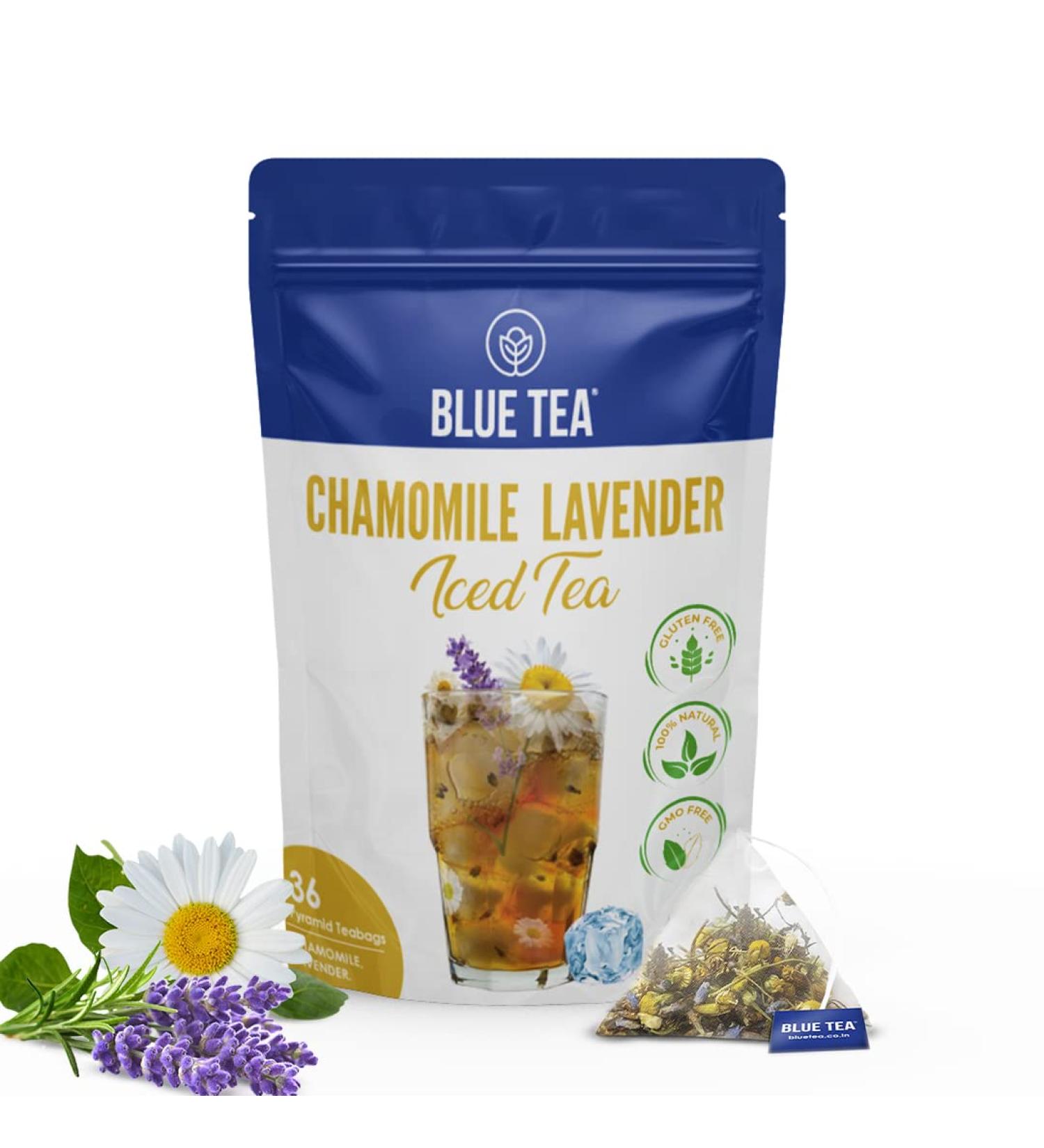 Chamomile Lavender Iced Tea - 36 Tea Bags | Refreshing Herbal Cold Brew Detox | Gluten-Free & GMO-Free - Buy Online on SooperMarket.com