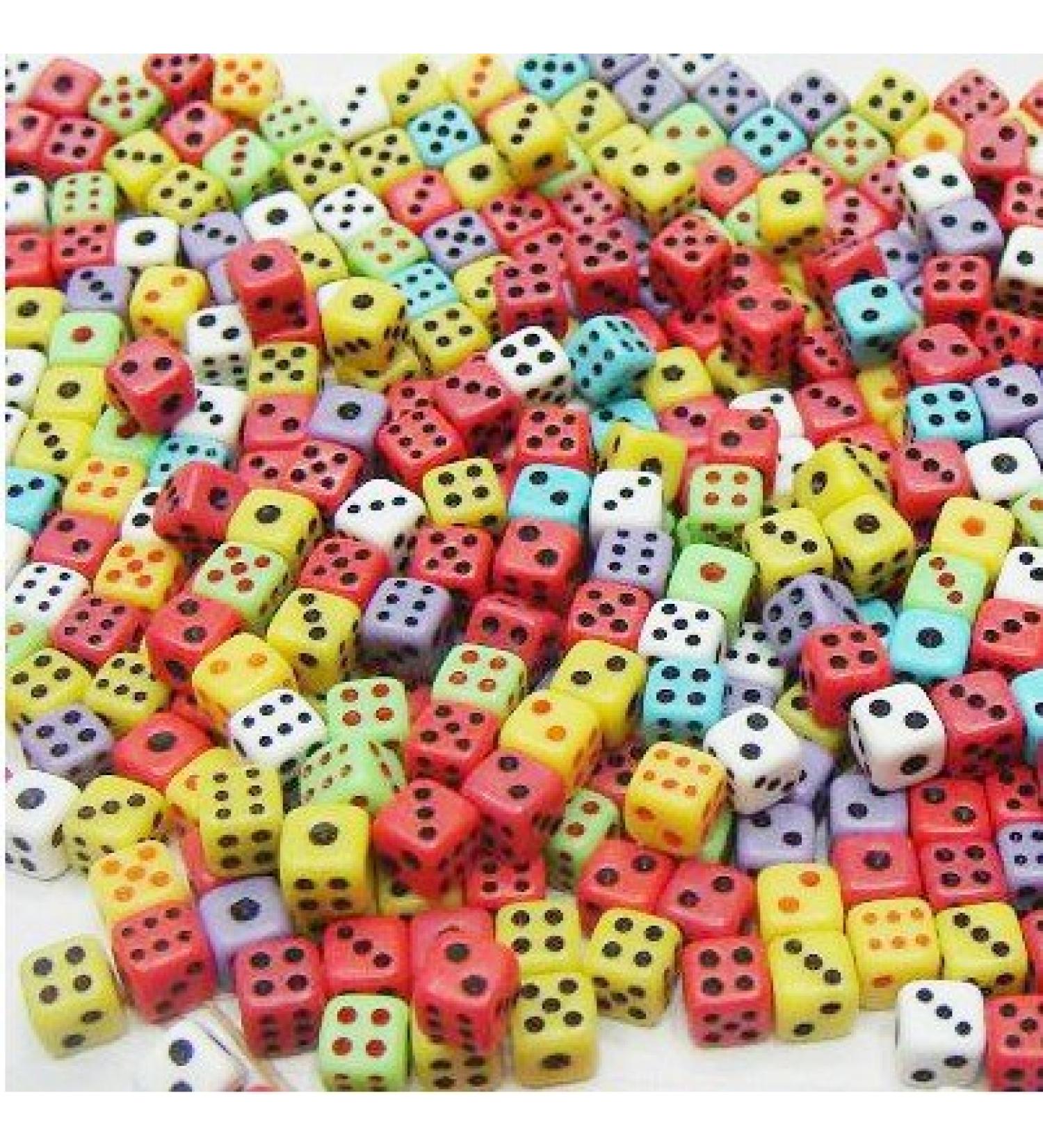 SmartDealsPro 100 Assorted Mini Dice Set - 1/5 5mm D6 Game Dice - Buy Online on SooperMarket.com