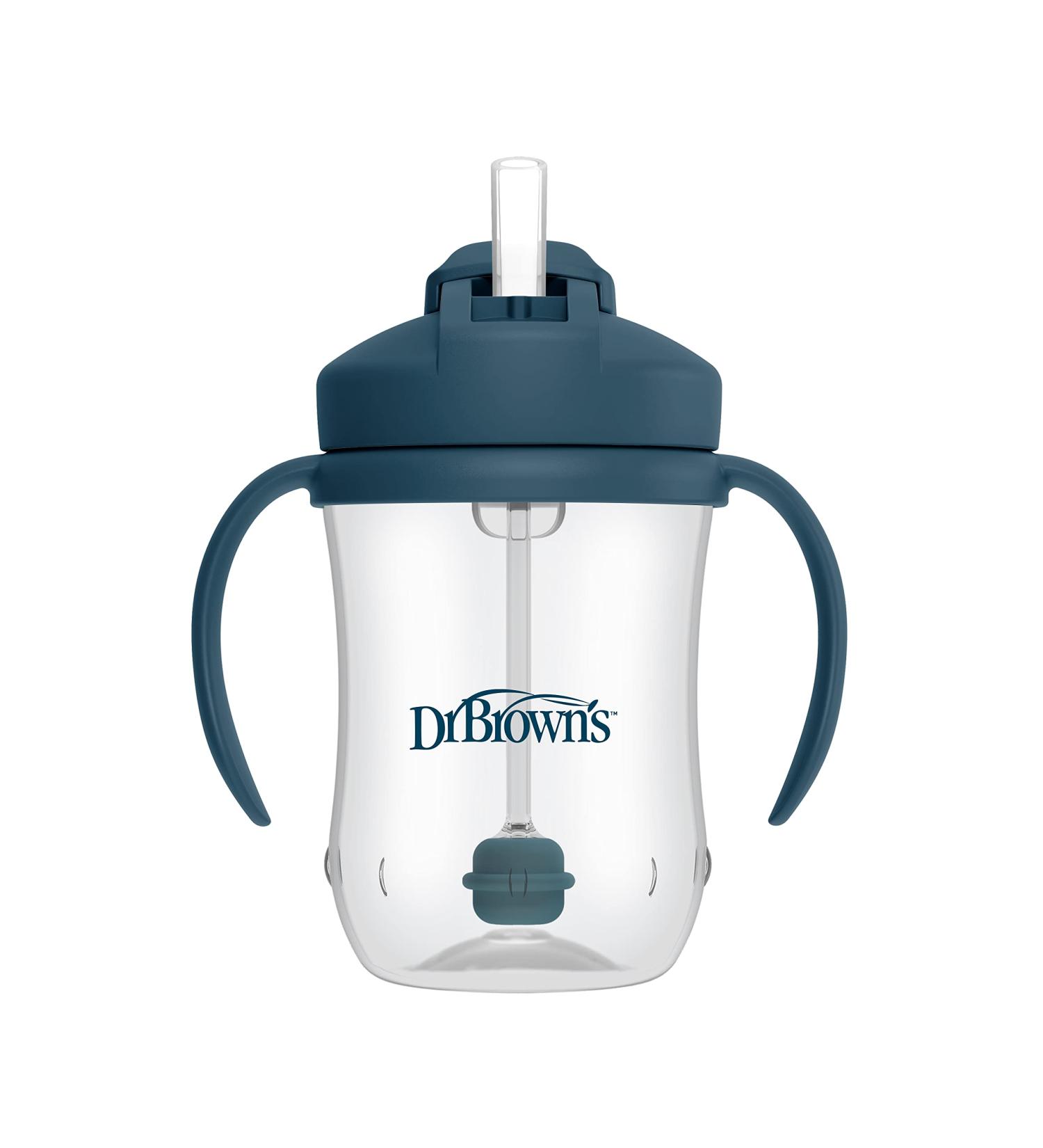 Dr. Brown's Milestones Baby's First Straw Cup Sippy Cup 9oz Dark Blue - BPA Free | 6m - Buy Online on SooperMarket.com