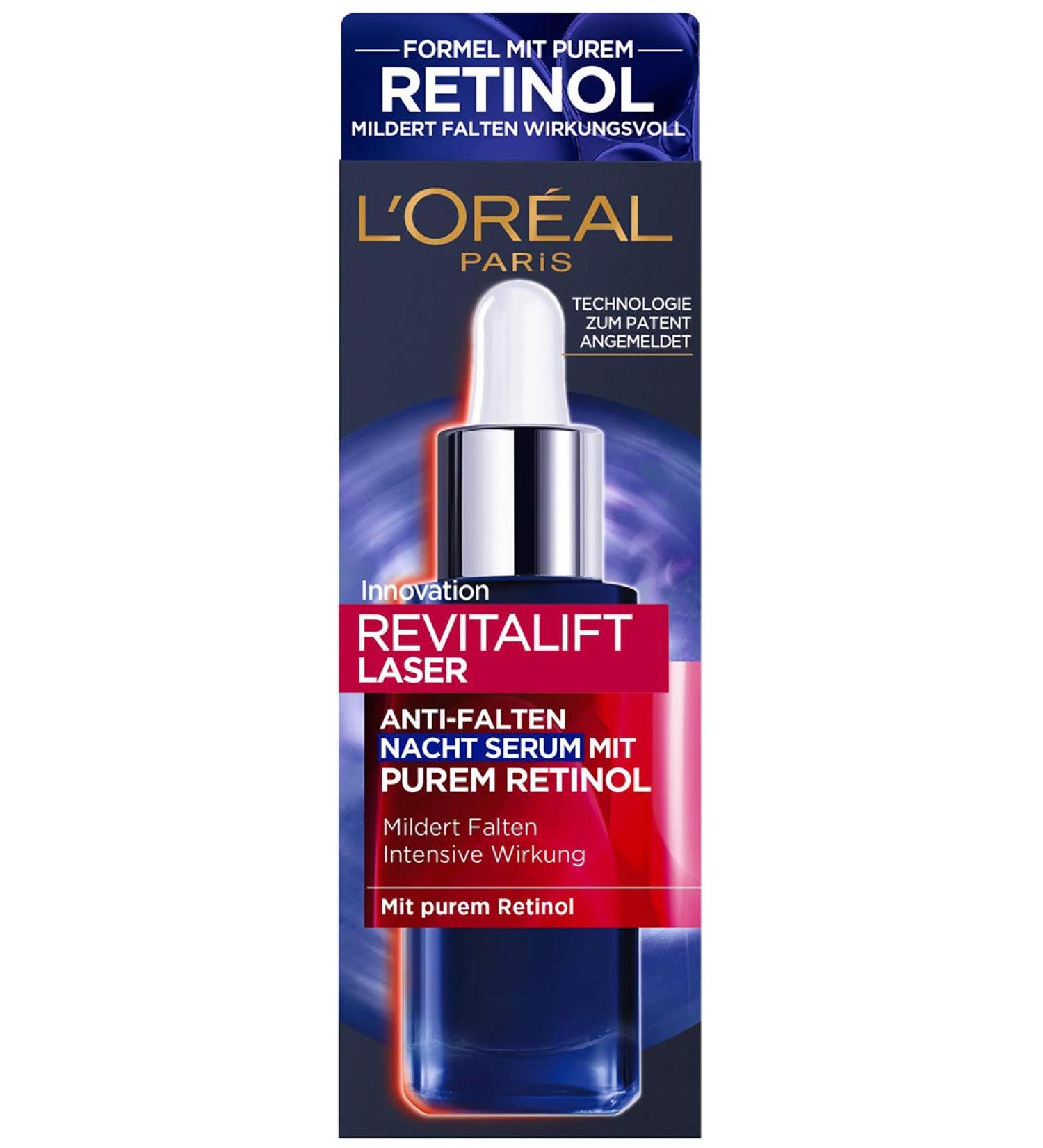 L'Or al Paris Revitalift Laser Anti-Wrinkle Night Serum with Pure Retinol Vitamin A Nourishing Oil & Hyaluronic Acid 30 ml - Buy Online on SooperMarket.com