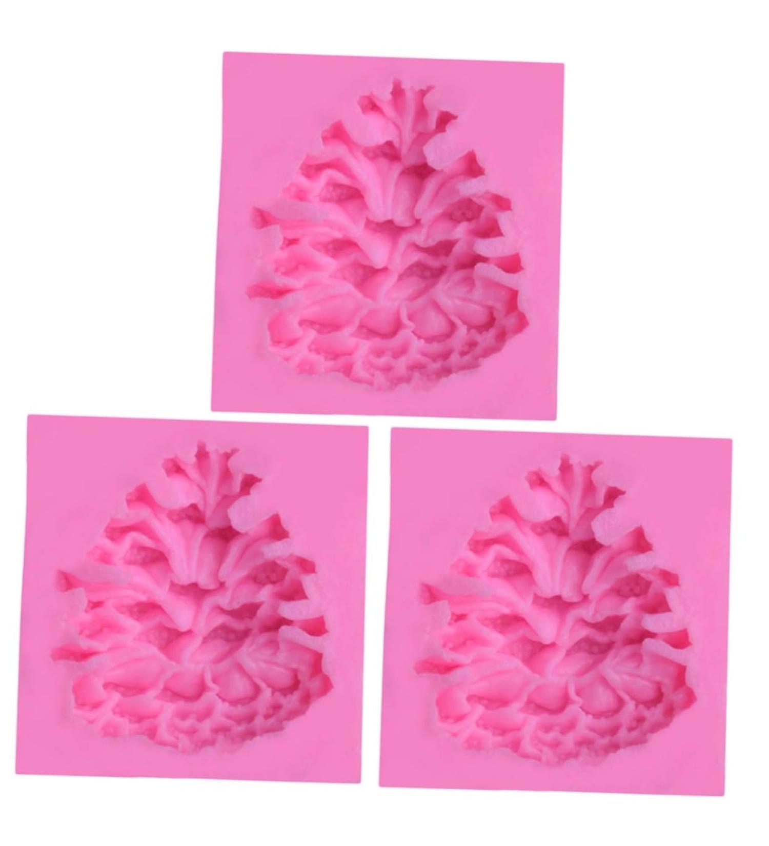 ABOOFAN 3pcs Fondant molds Silicone molds de para gelatinas Silicone Candy for Christmas 3D Cone Silicone - Buy Online on SooperMarket.com