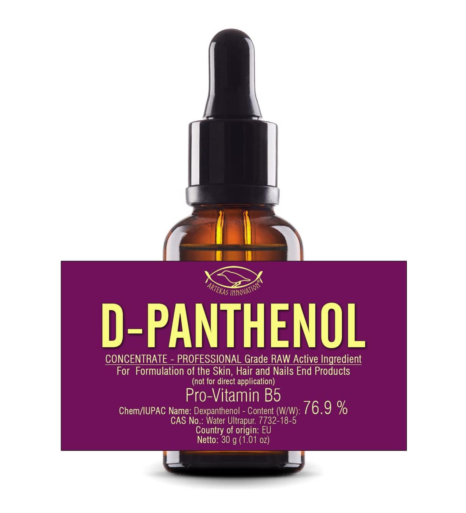 D-Panthenol Concentrate 76.9% - Professional Grade Pro-Vitamin B5 for Skin, Hair, Nails - 30g | 1oz - Buy Online on SooperMarket.com