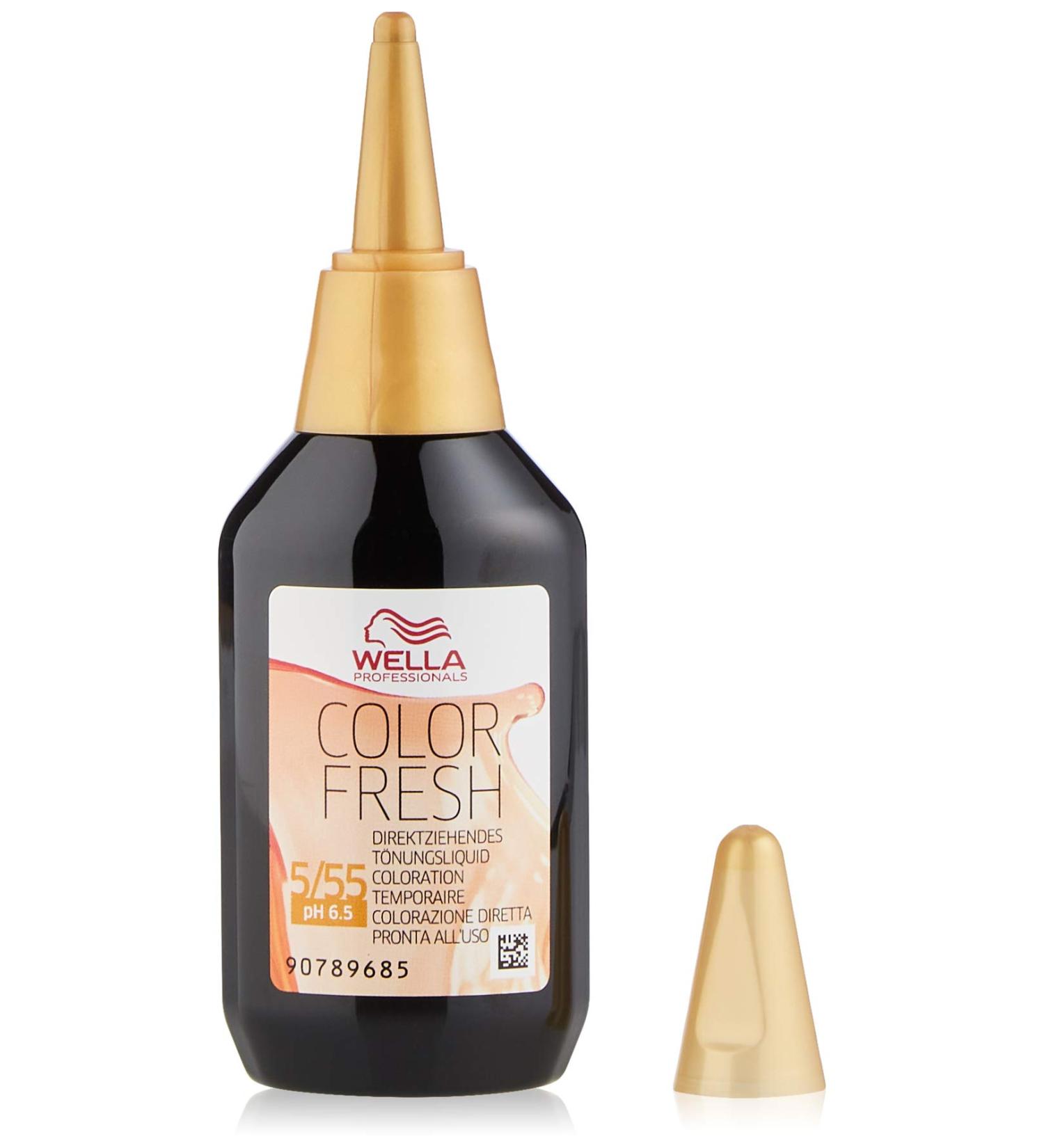 Wella Professionals Color Fresh 5/55 - Light Brown Mahogany Intense Hair Color (75 ml) - International Shipping Available - Buy Online on SooperMarket.com