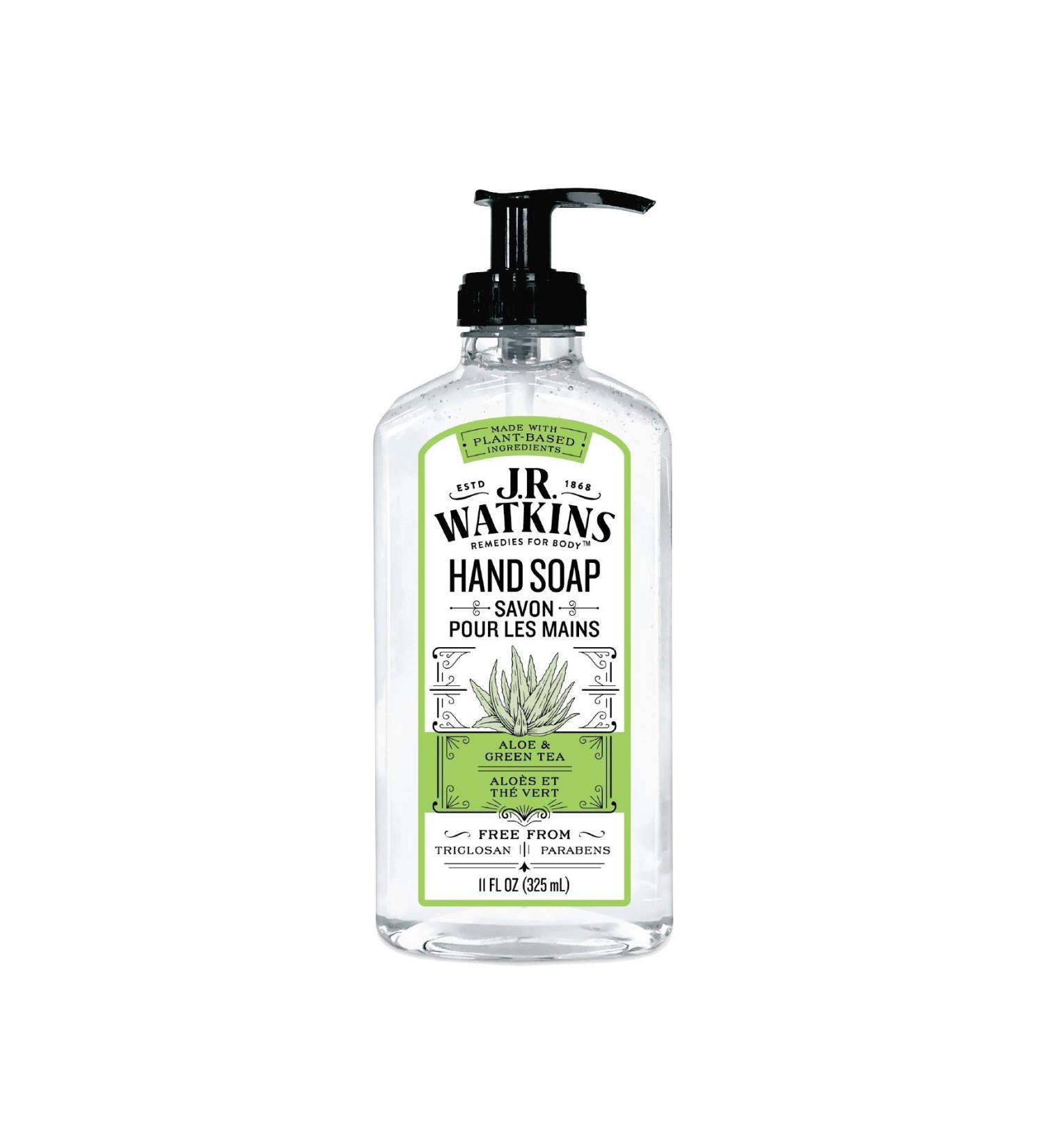 J.R. Watkins Aloe & Green Tea Hand Soap - 11 fl oz | Natural & Moisturizing - Buy Online on SooperMarket.com